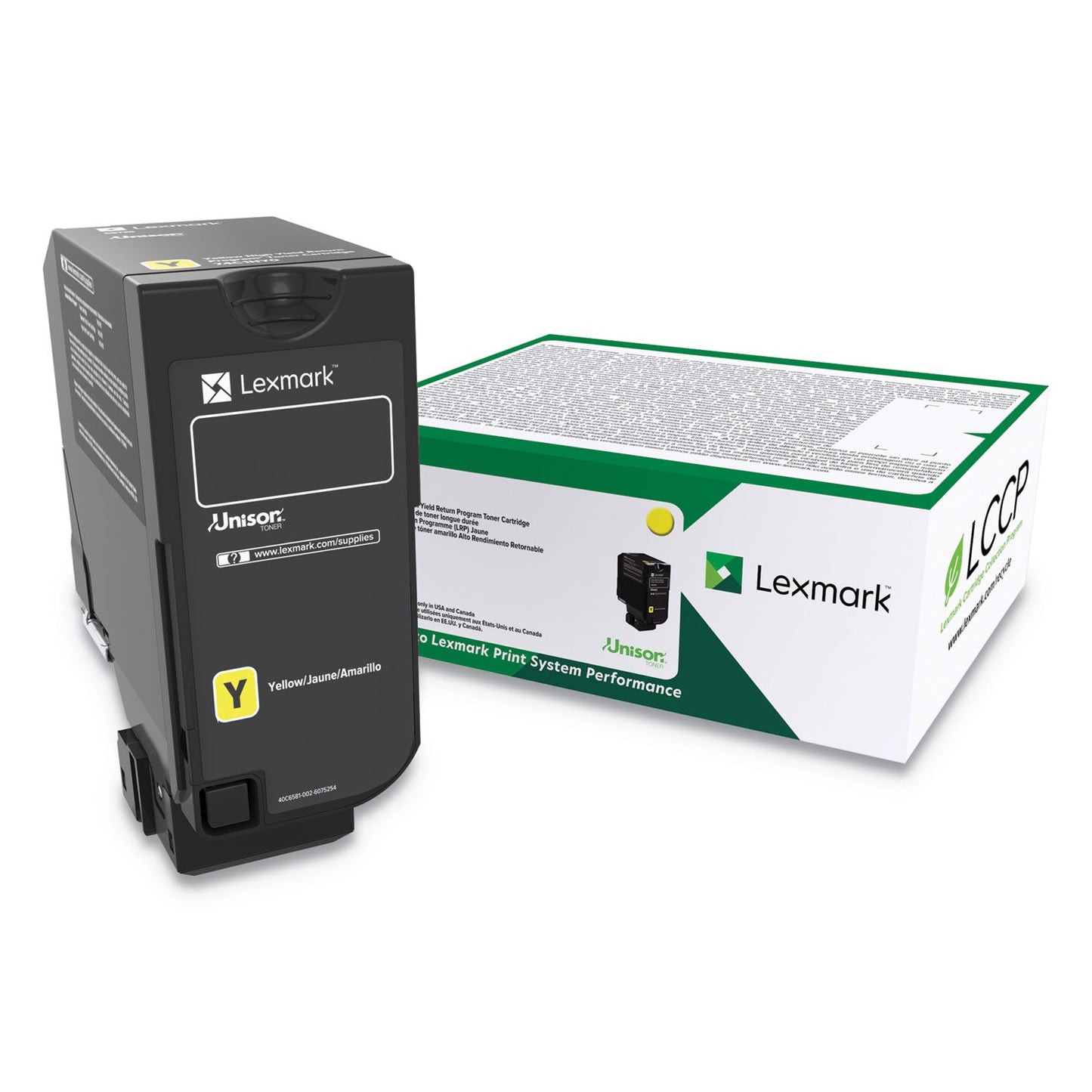 Lexmark 74C0HYG High-Yield Toner, 12,000 Page-Yield, Yellow