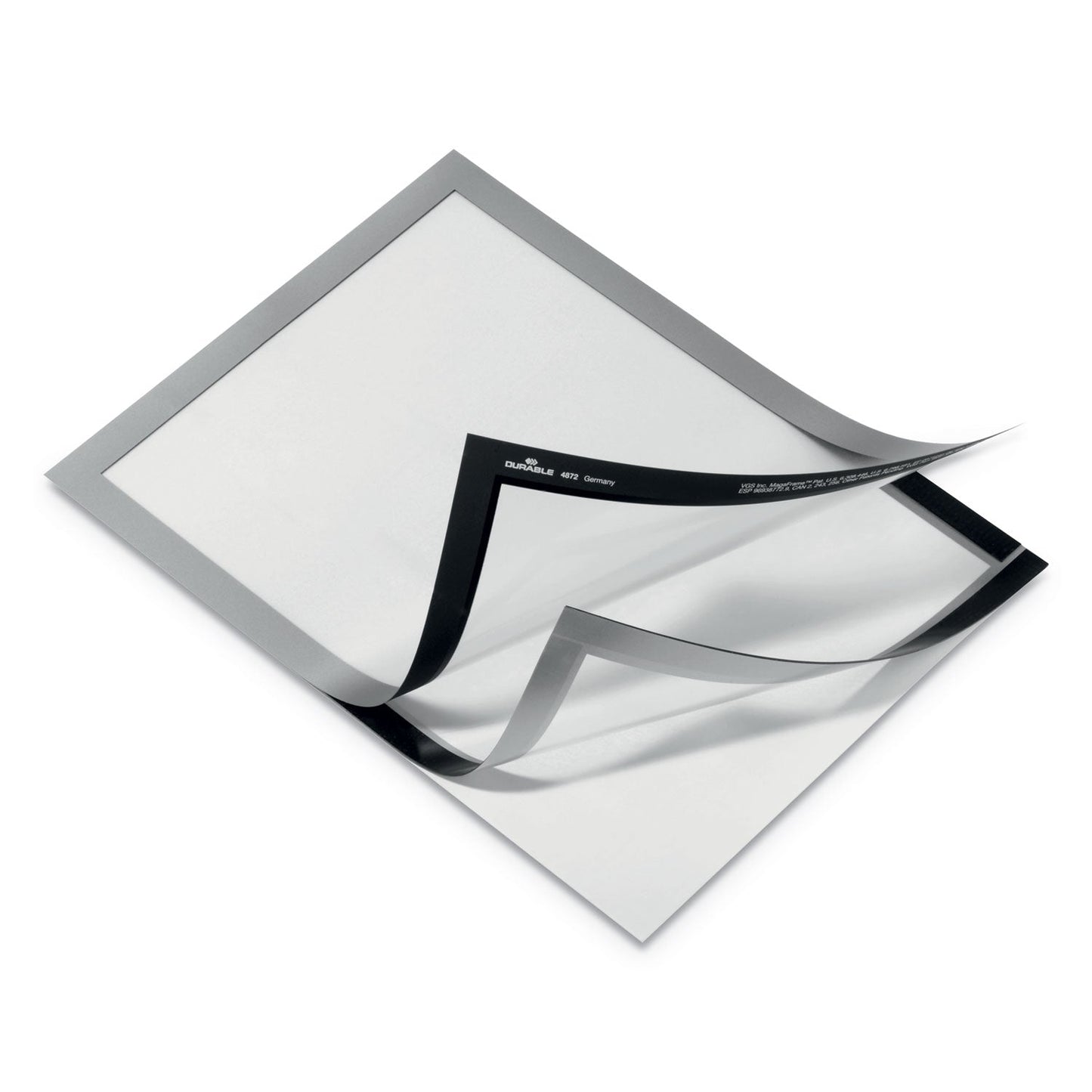 Durable DURAFRAME Sign Holder, 8.5 x 11, Silver Frame, 2/Pack