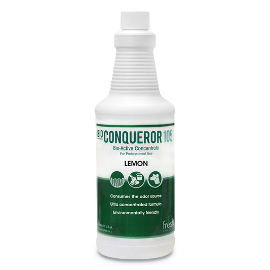 Fresh Products Bio Conqueror 105 Enzymatic Odor Counteractant Concentrate, Citrus, 32 oz Bottle, 12/Carton