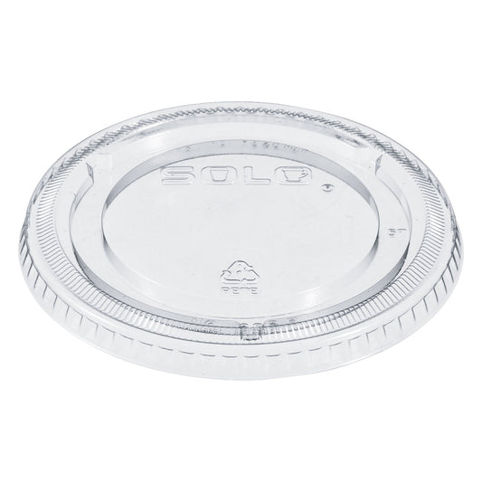 Dart PETE Plastic Flat Cold Cup Lids, Fits 12 oz to 24 oz Cups, Clear, 1,000/Carton