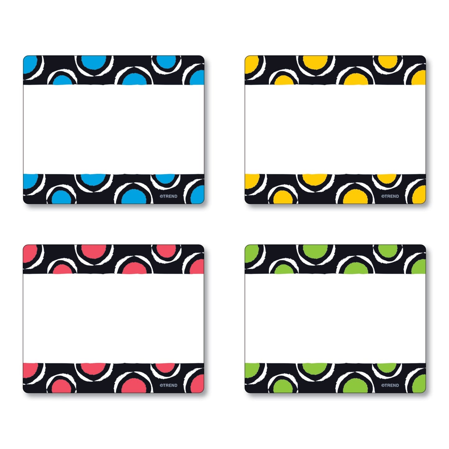 TREND Terrific Labels, 2.5 x 3, 4 Assorted Designs/Colors, 36 Labels/Pack