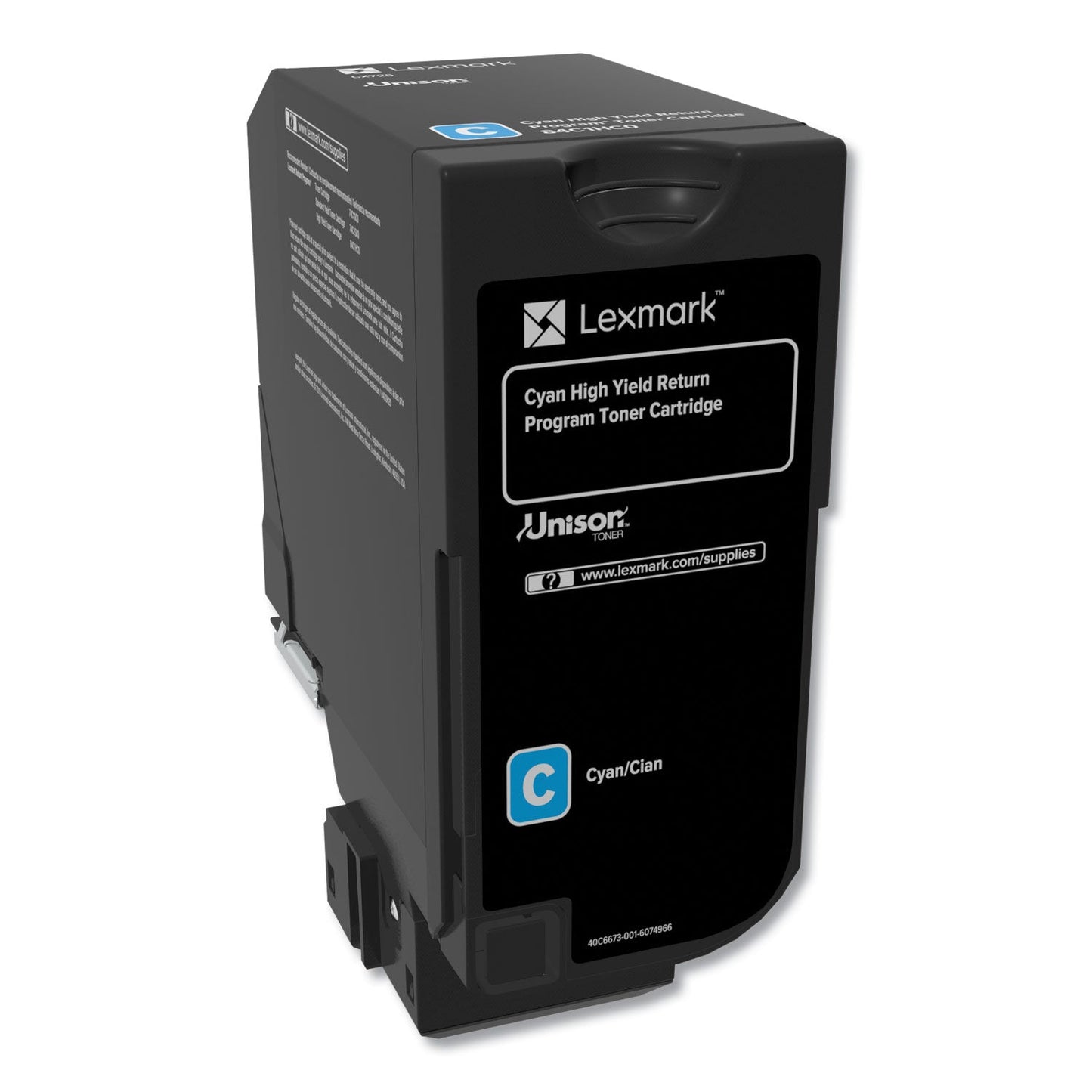 Lexmark 84C1HC0 Return Program Unison High-Yield Toner, 16,000 Page-Yield, Cyan