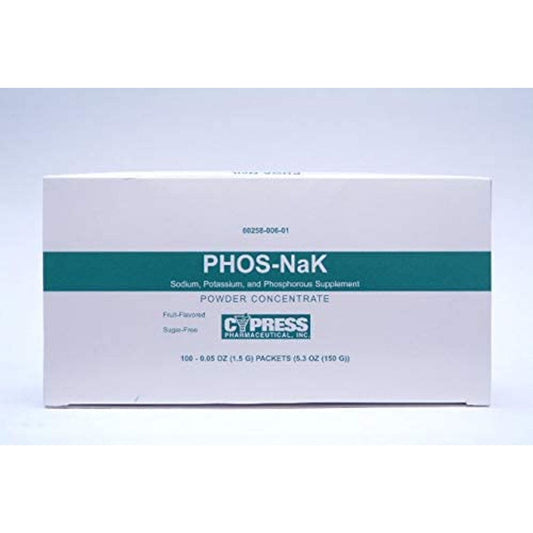 Cypress Pharmaceutical Phos-NaK – Fruit Flavored Powder Packets (100ct)