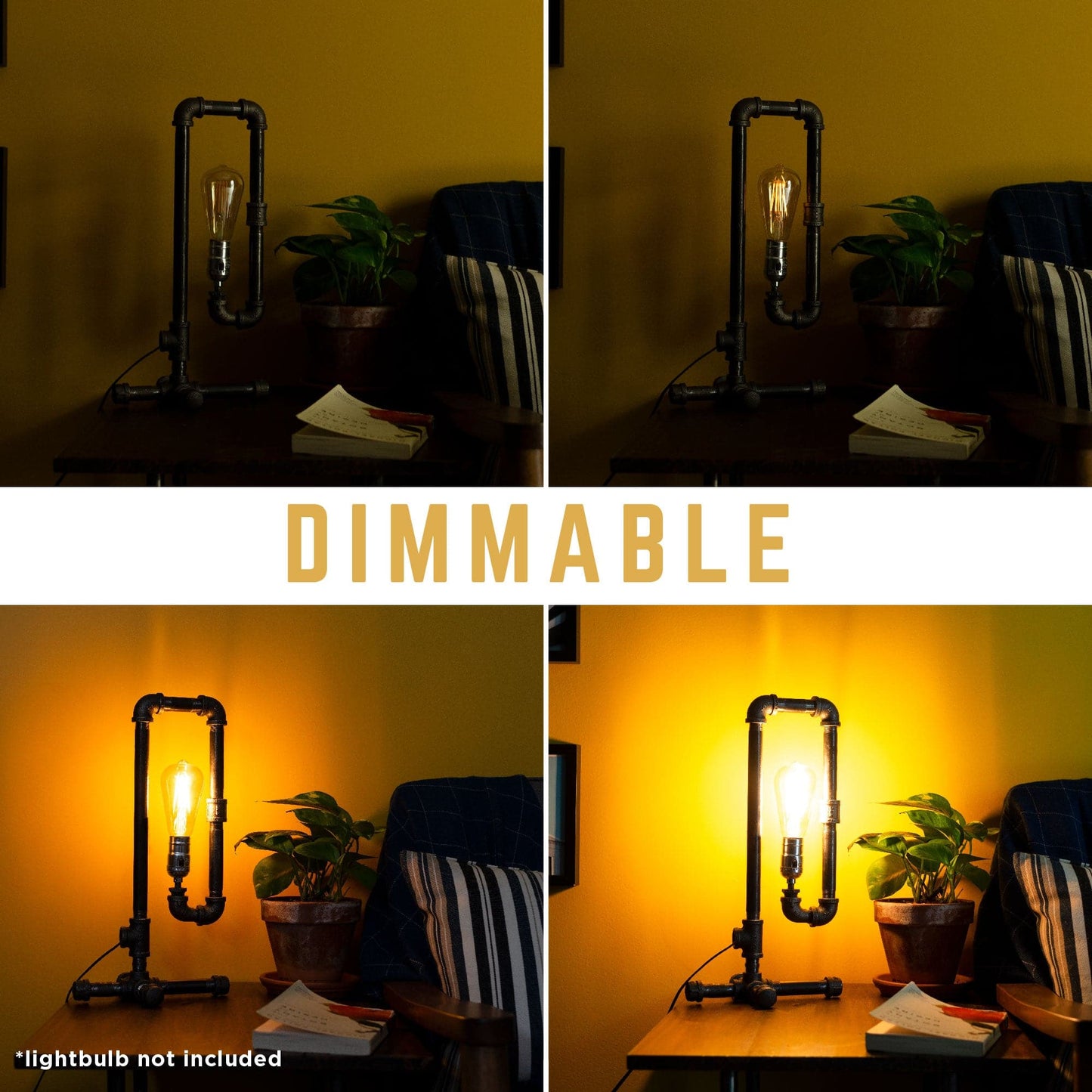 Convertible Table Lamp By PIPE DECOR