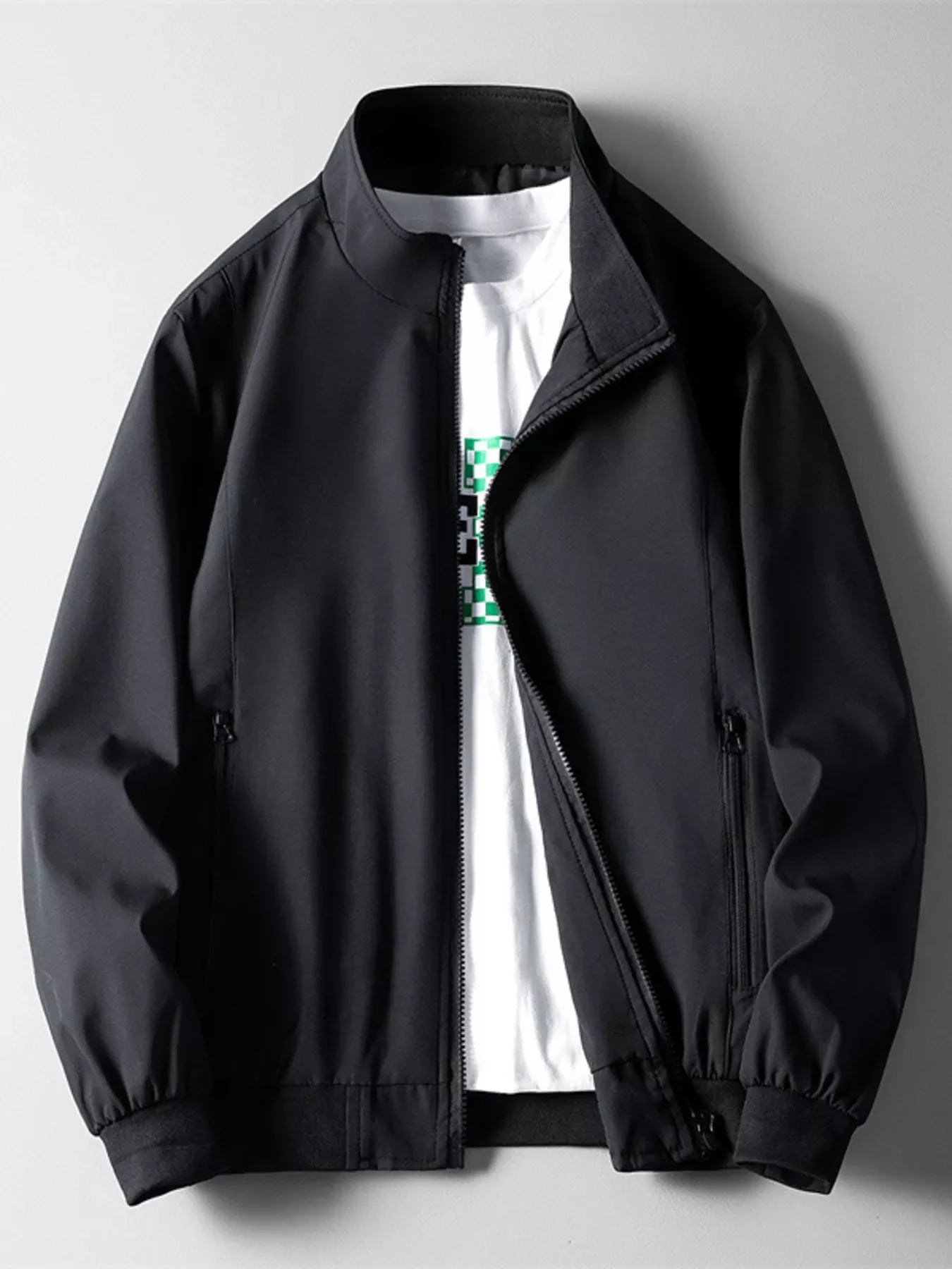 Men's Plus Size Casual Lightweight Bomber Jacket