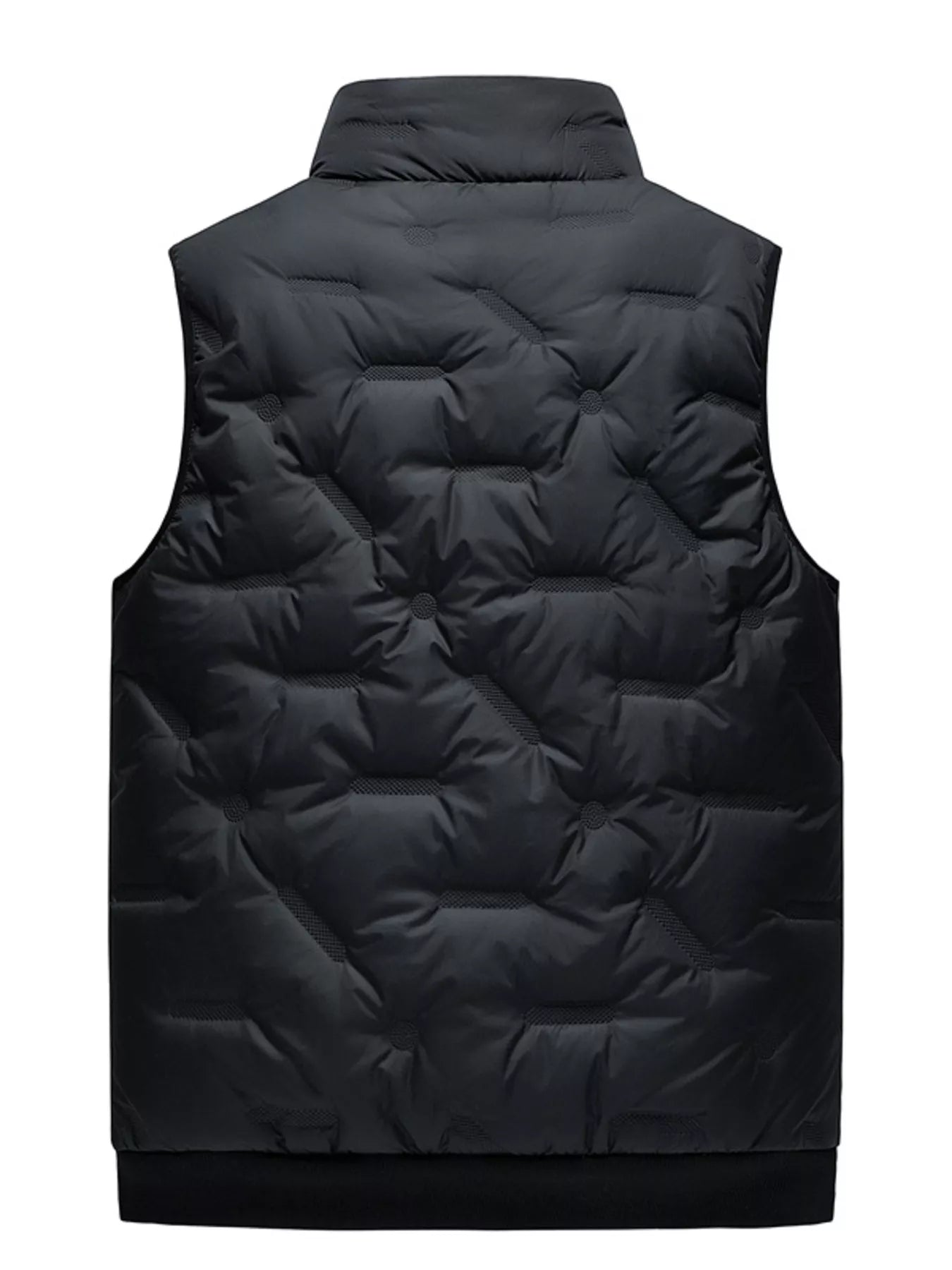 Men's Plus Size Zip Up Padded Quilted Vest