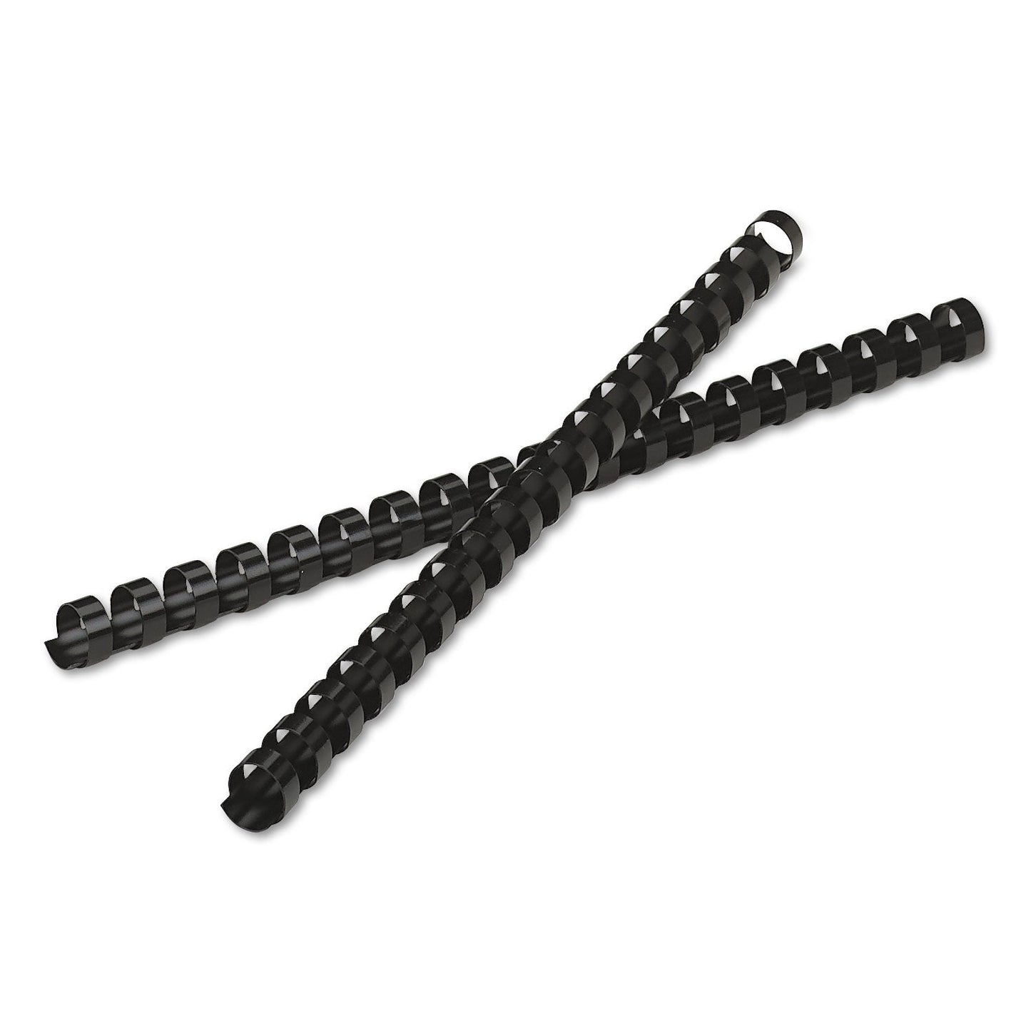 Fellowes Plastic Comb Bindings, 1/2" Diameter, 90 Sheet Capacity, Black, 25/Pack