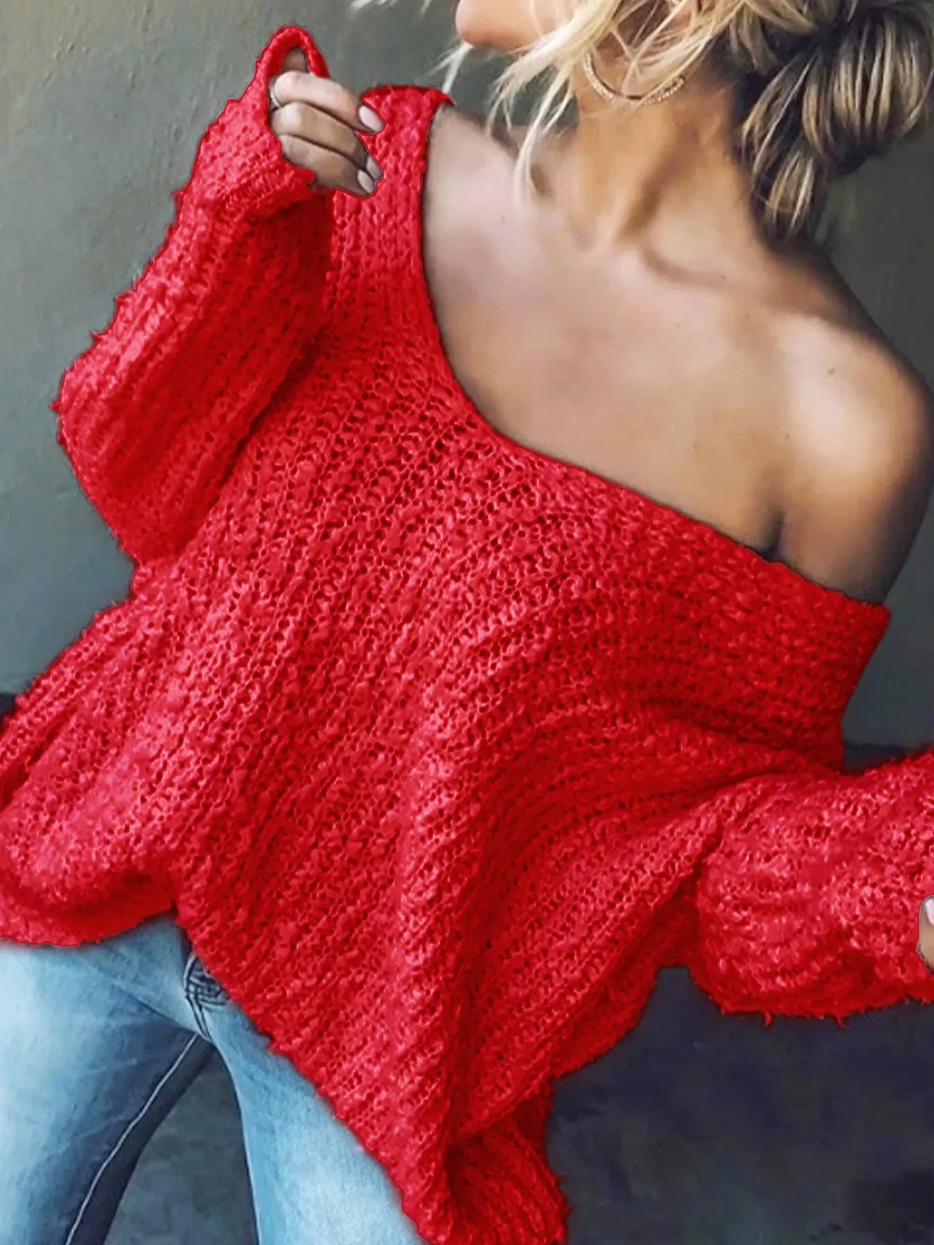 Loose Fit Long Sleeve Sweater
