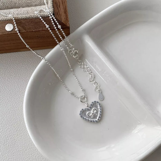 925 Sterling Silver Heart Necklace