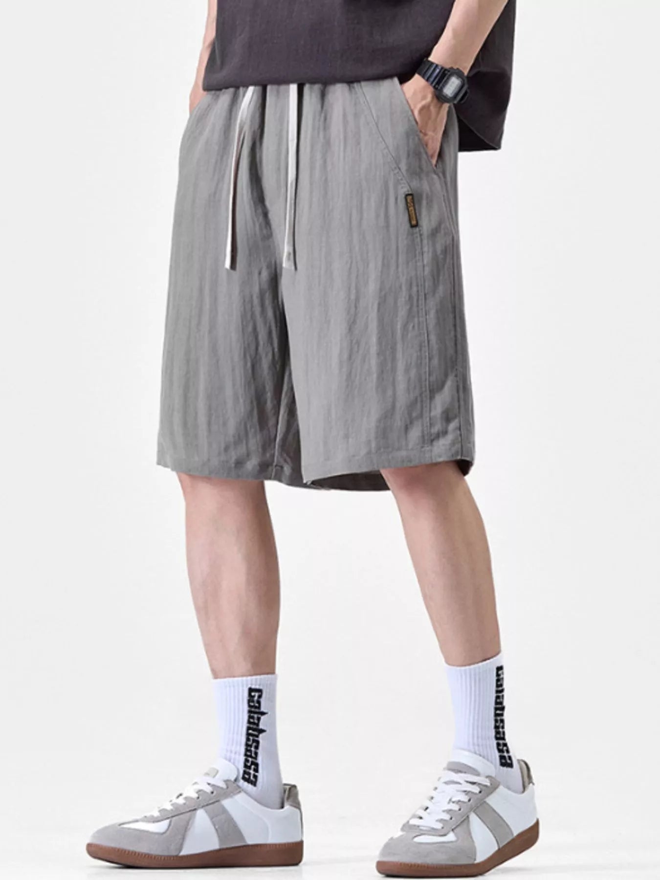 Men's Plus Size Casual Lightweight Drawstring Shorts