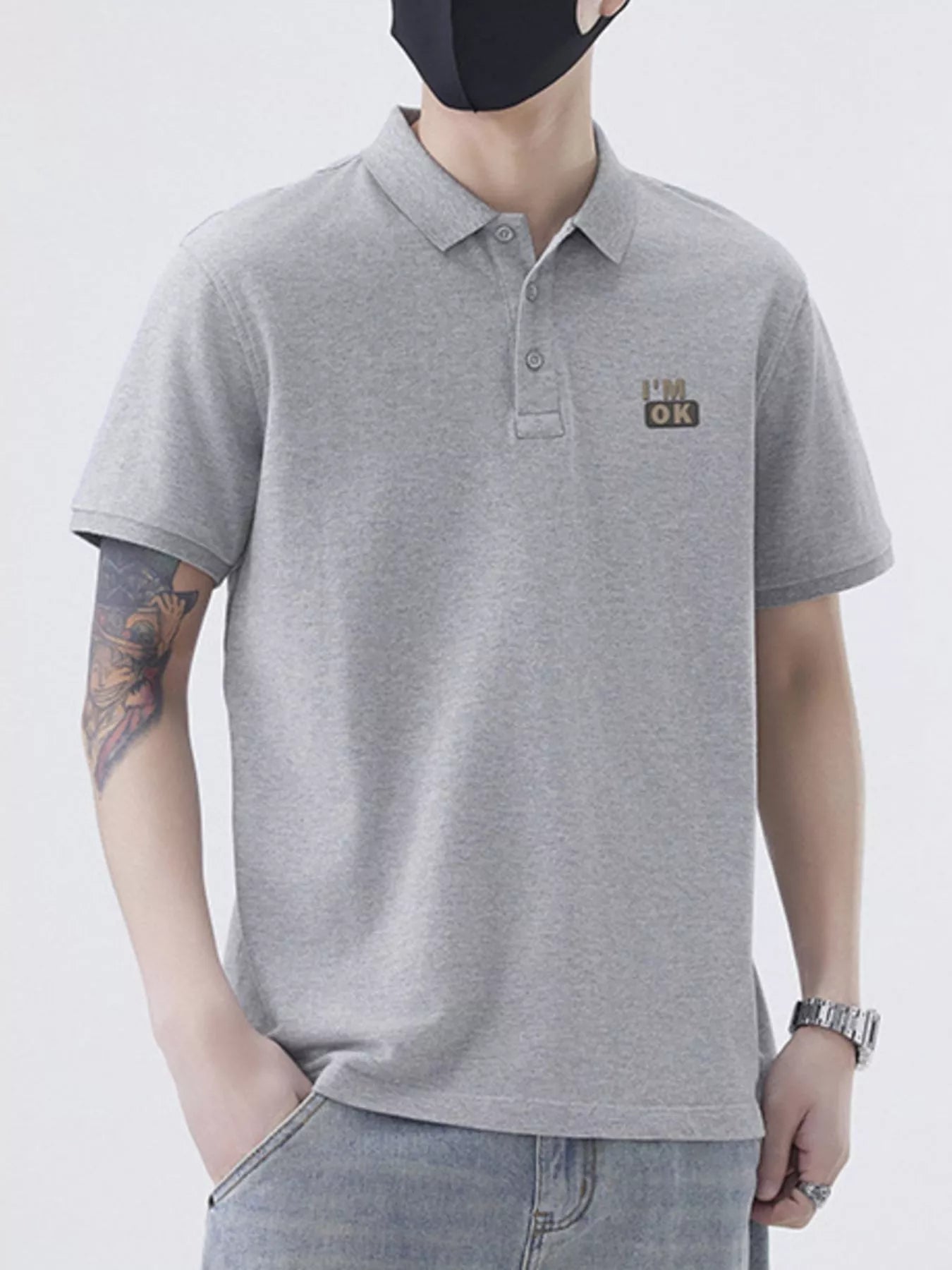 Men's Plus Size Casual Short Sleeve Polo Shirt
