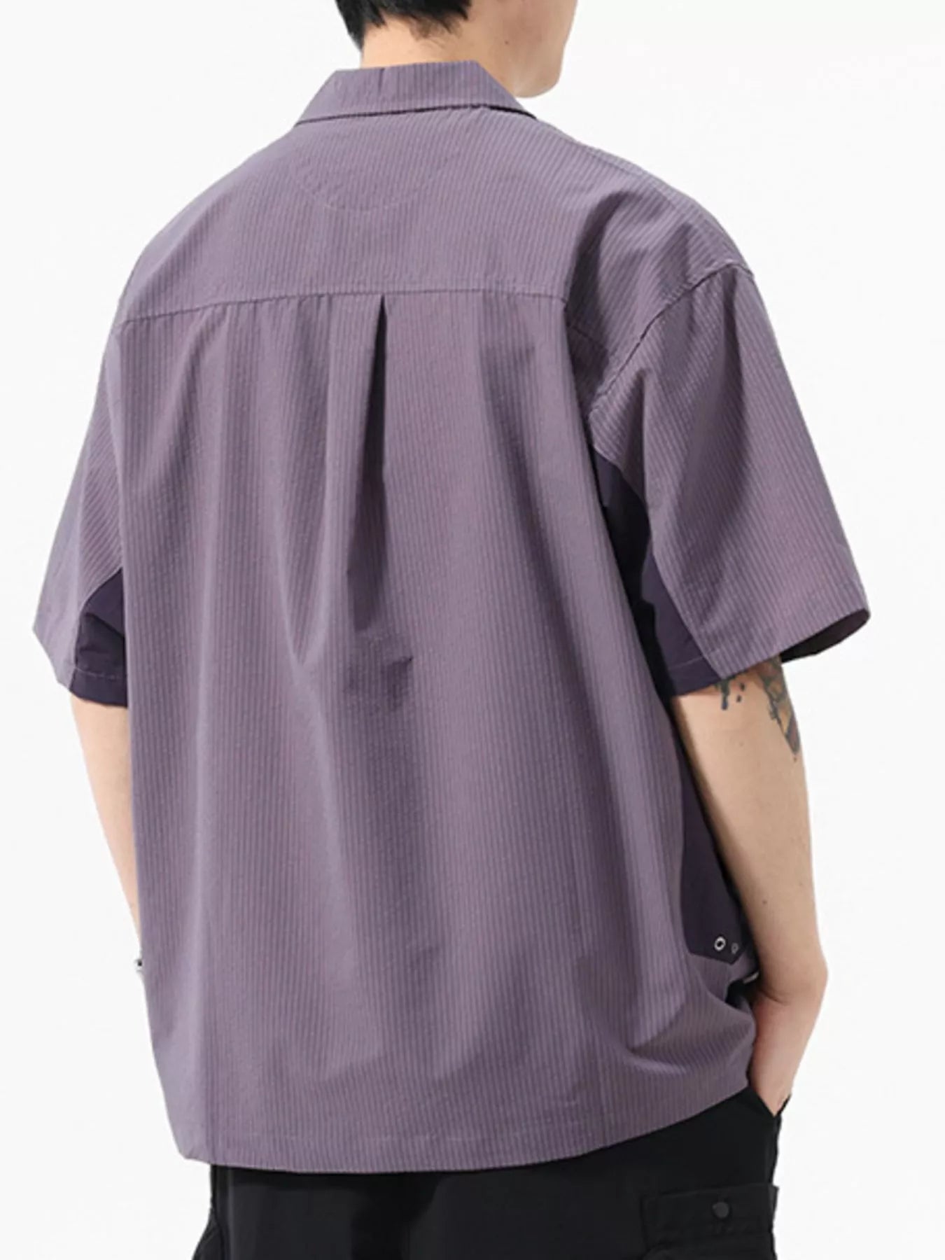 Men's Plus Size Zipper Front Half Sleeve Casual Polo