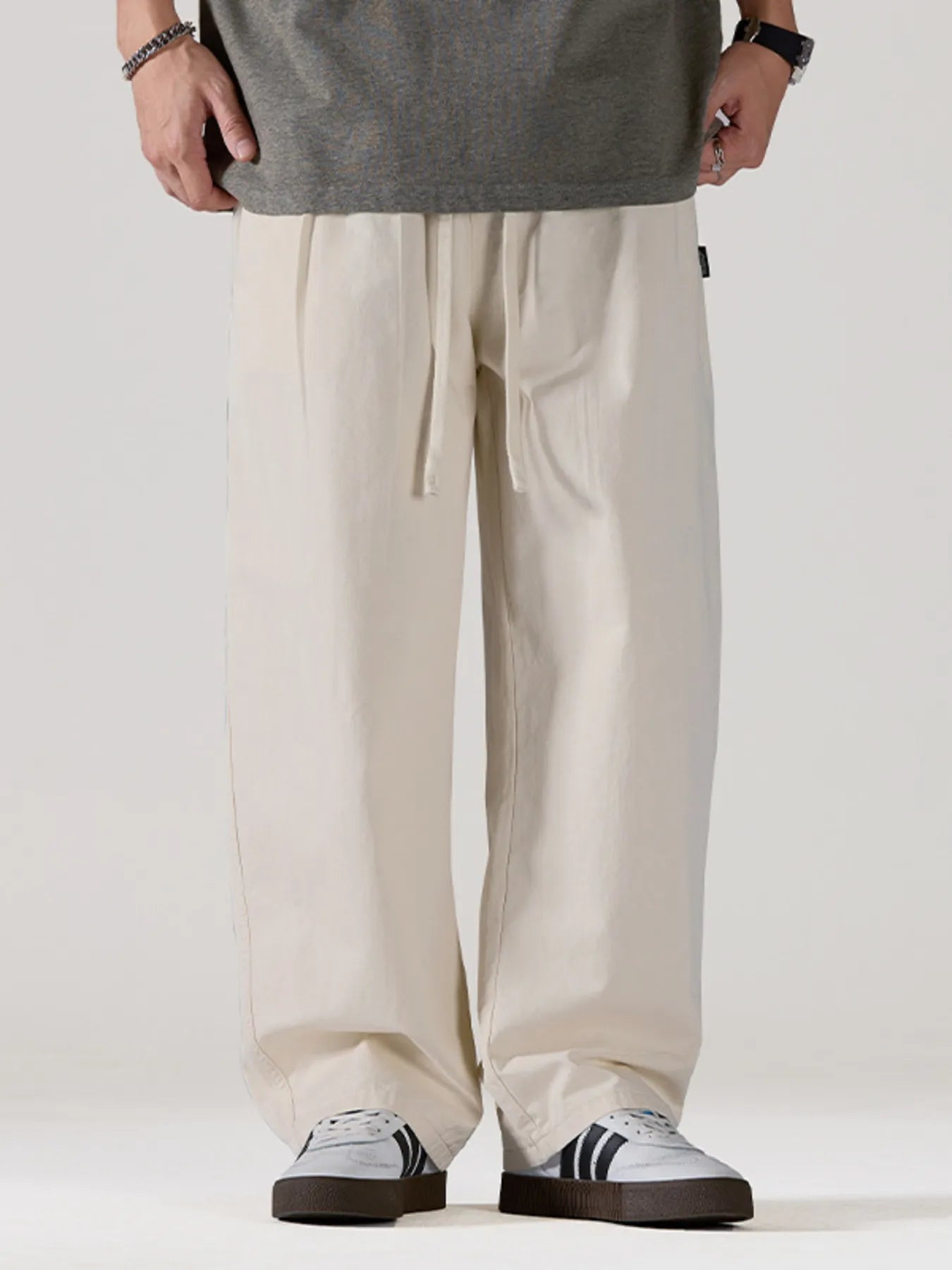 Men's Full Size Casual Loose Fit Drawstring Pants Plus Size