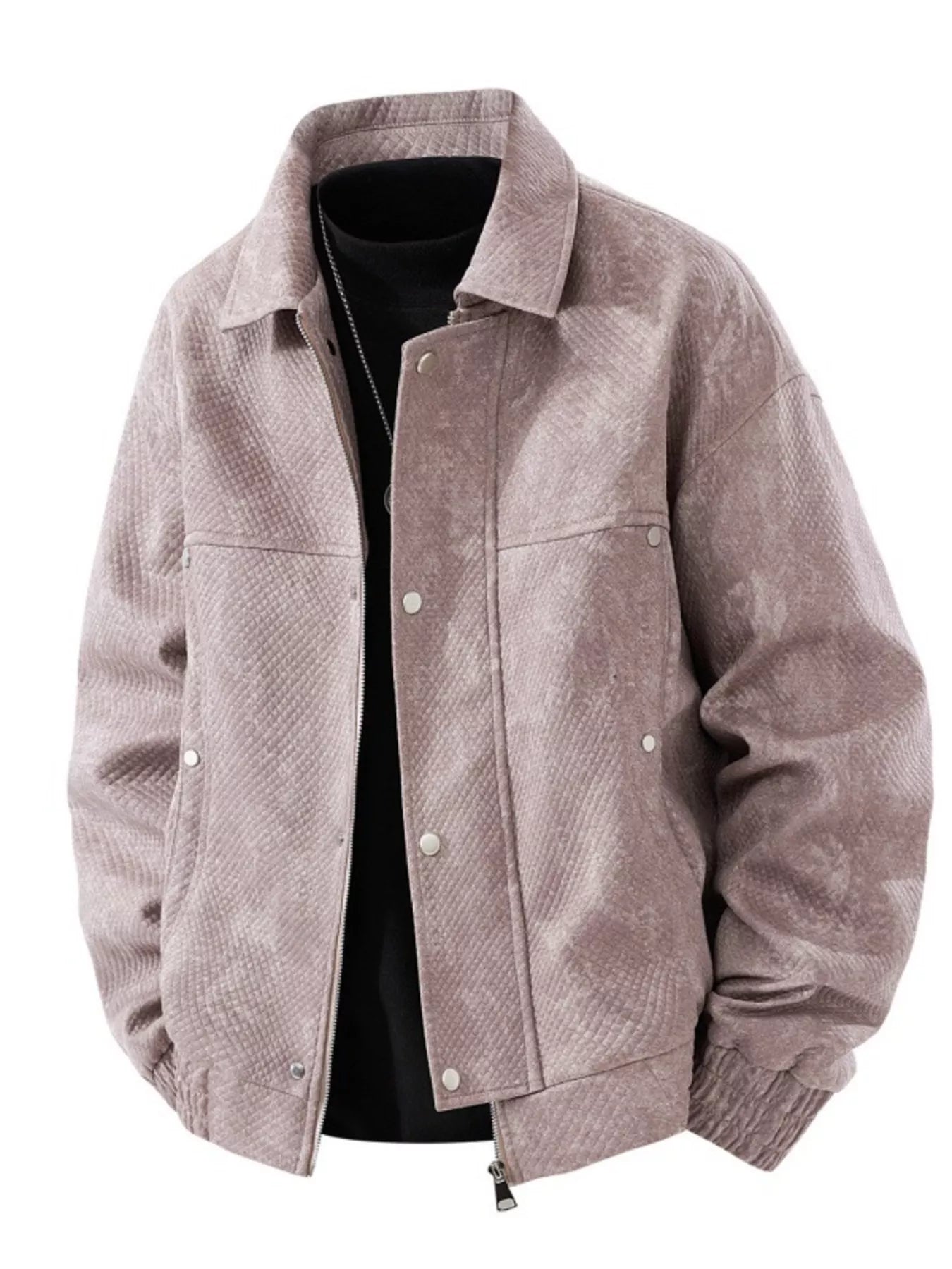 Men's Plus Size Casual Snap-Down Jacket