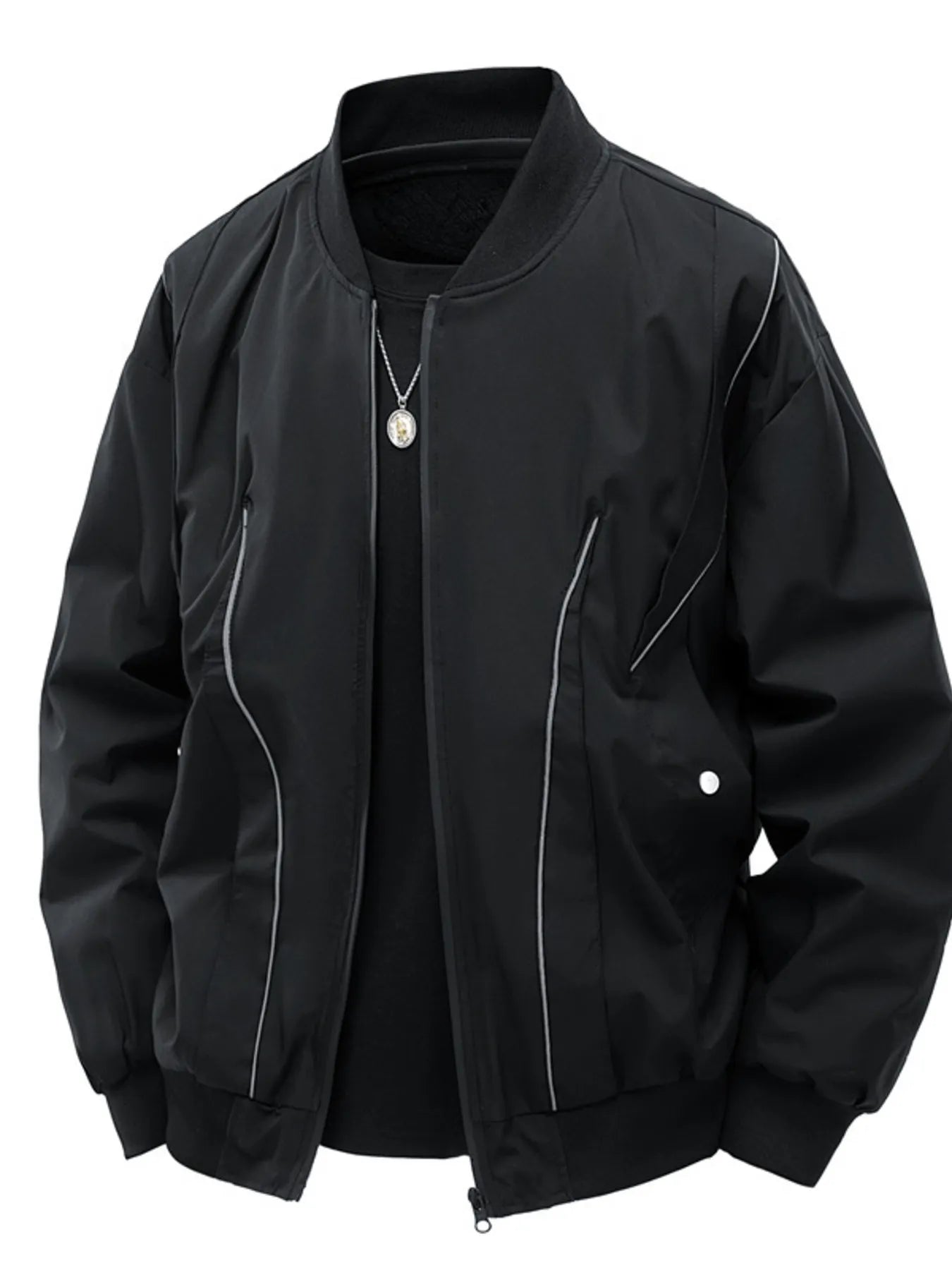 Men's Full Size Casual Lightweight Zip Up Bomber Jacket Plus Size