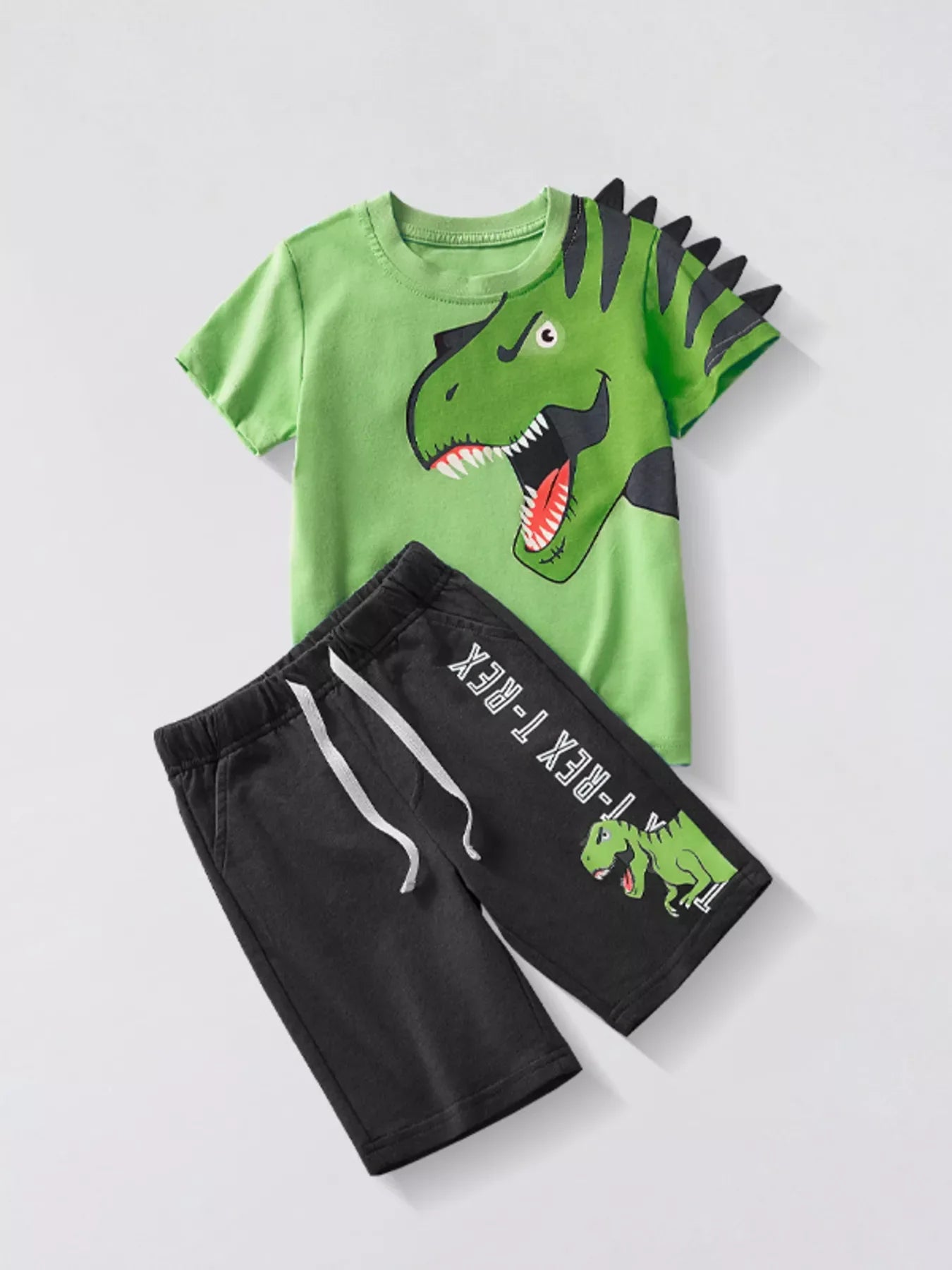 Children's Dinosaur Graphic Tee and Shorts Set