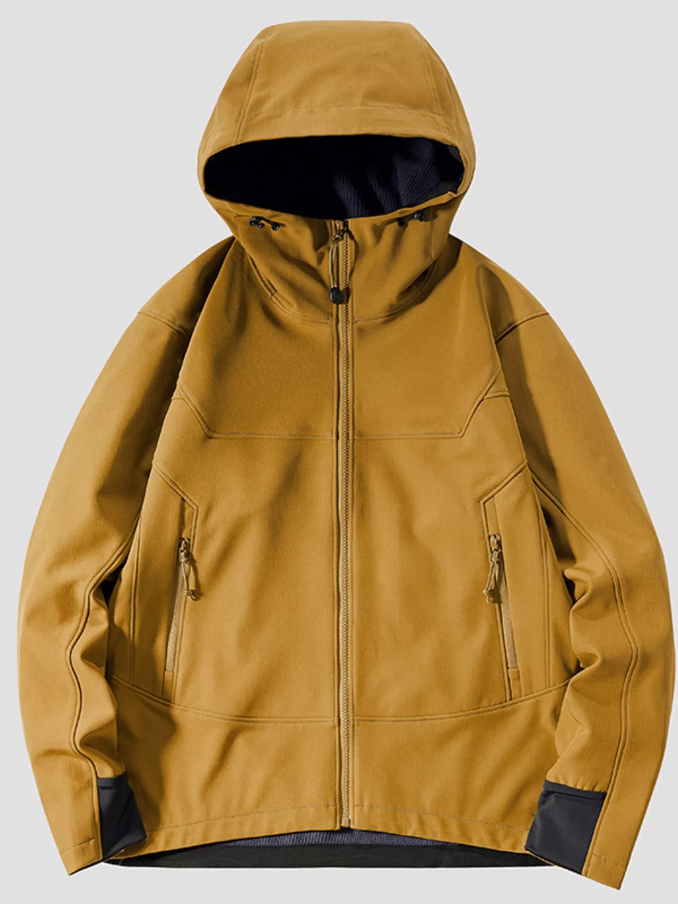Men's Plus Size Hooded Zip Up Jacket