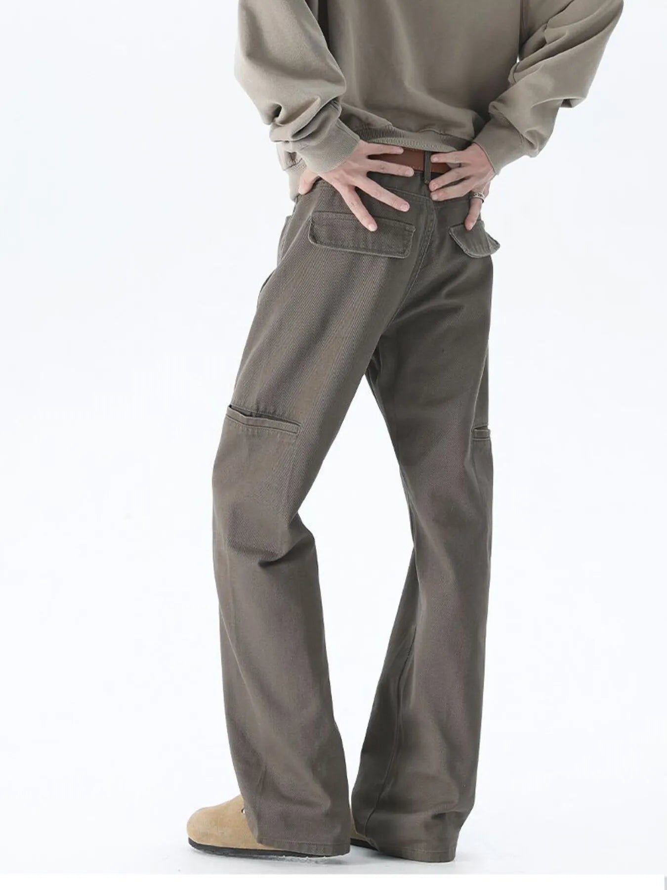 Men's Plus Size Relaxed Fit Wide Leg Casual Pants