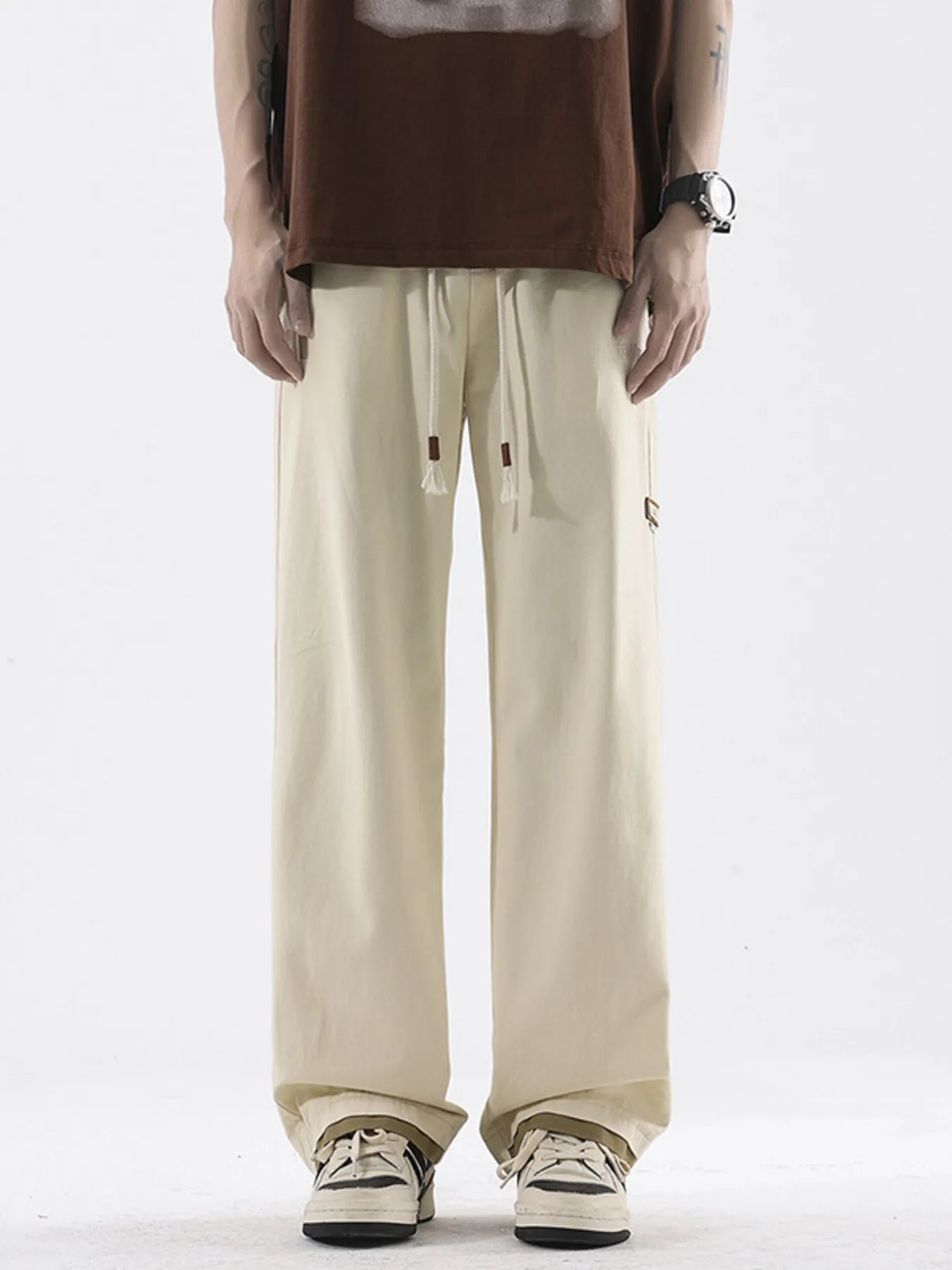 Men's Plus Size Loose Fit Drawstring Casual Pants