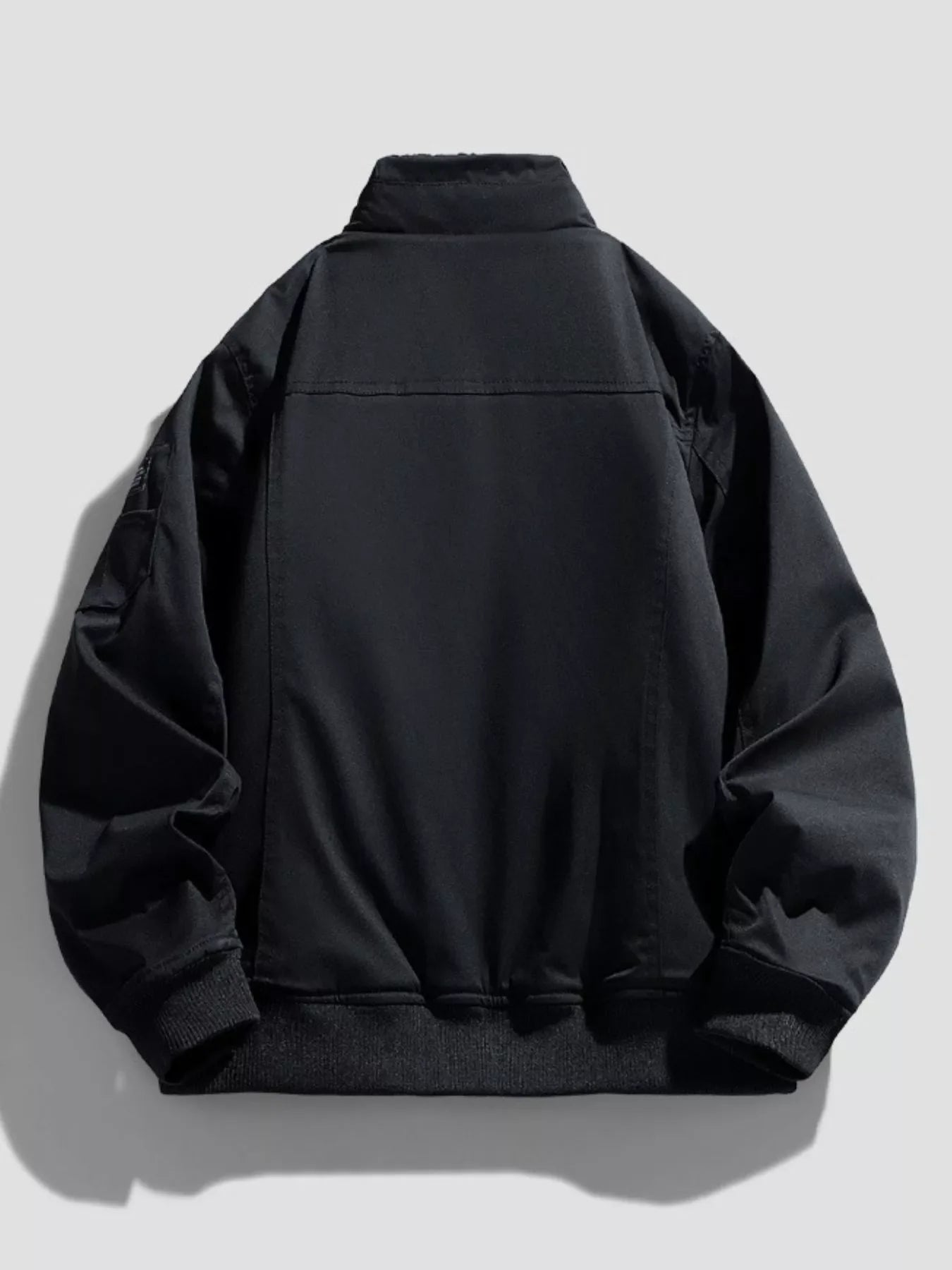 Men's Plus Size Zip Up Long Sleeve Jacket