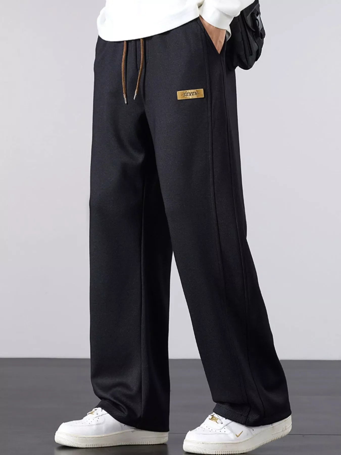 Men's Plus Size Casual Loose Fit Drawstring Pants