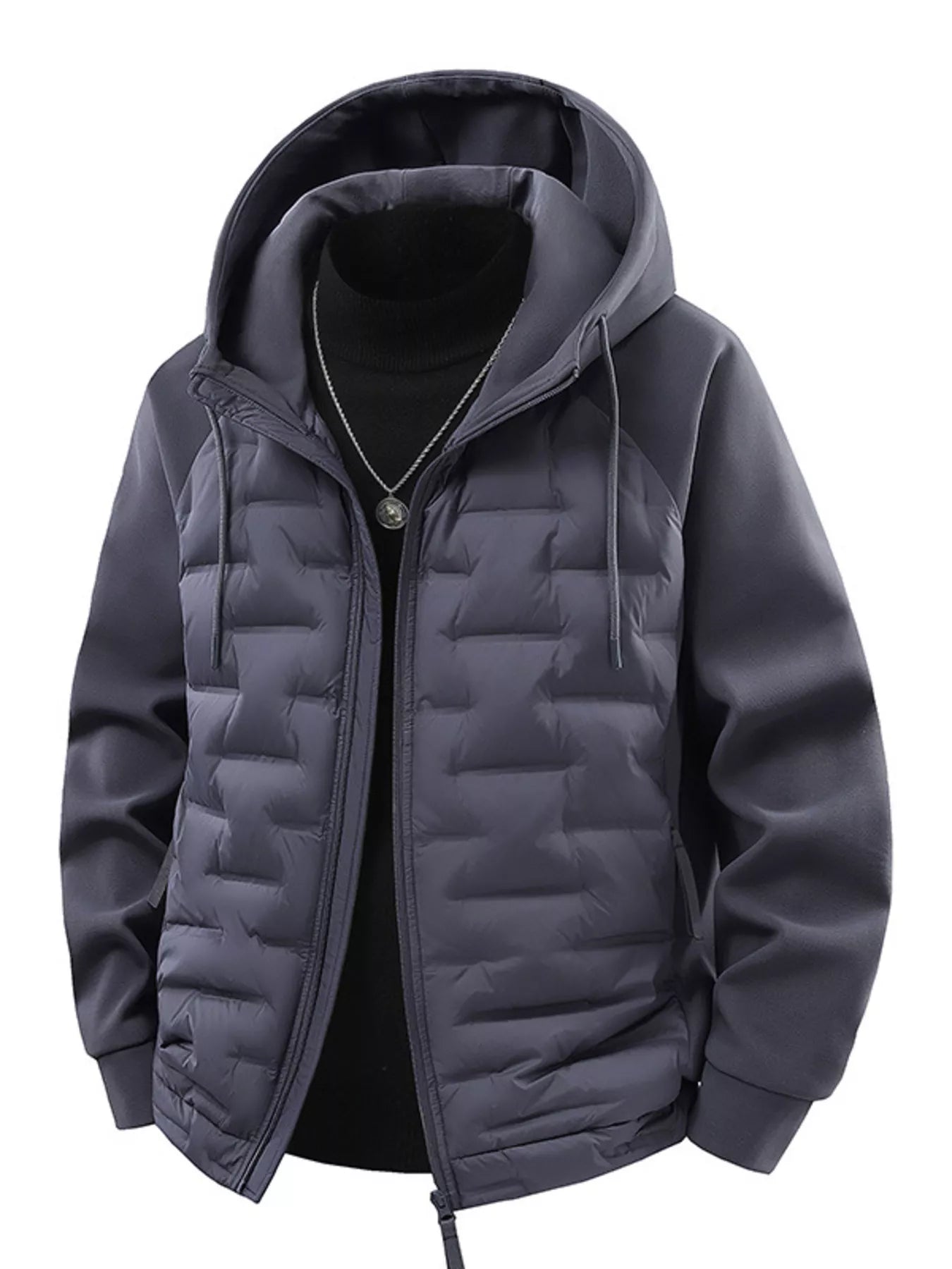 Men's Plus Size Hooded Padded Jacket