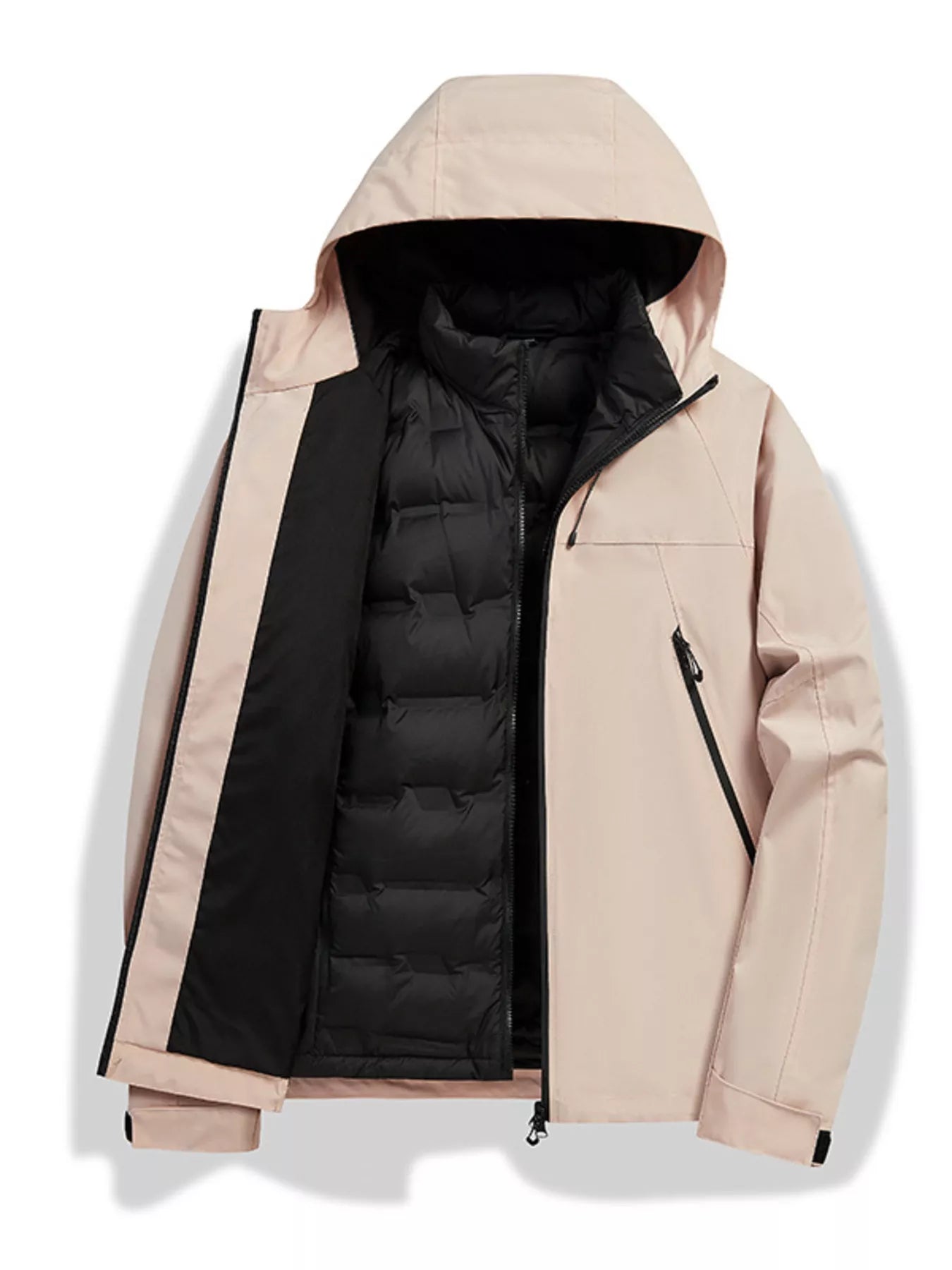 Men's Full Size Zip Up Outdoor Jacket Plus Size
