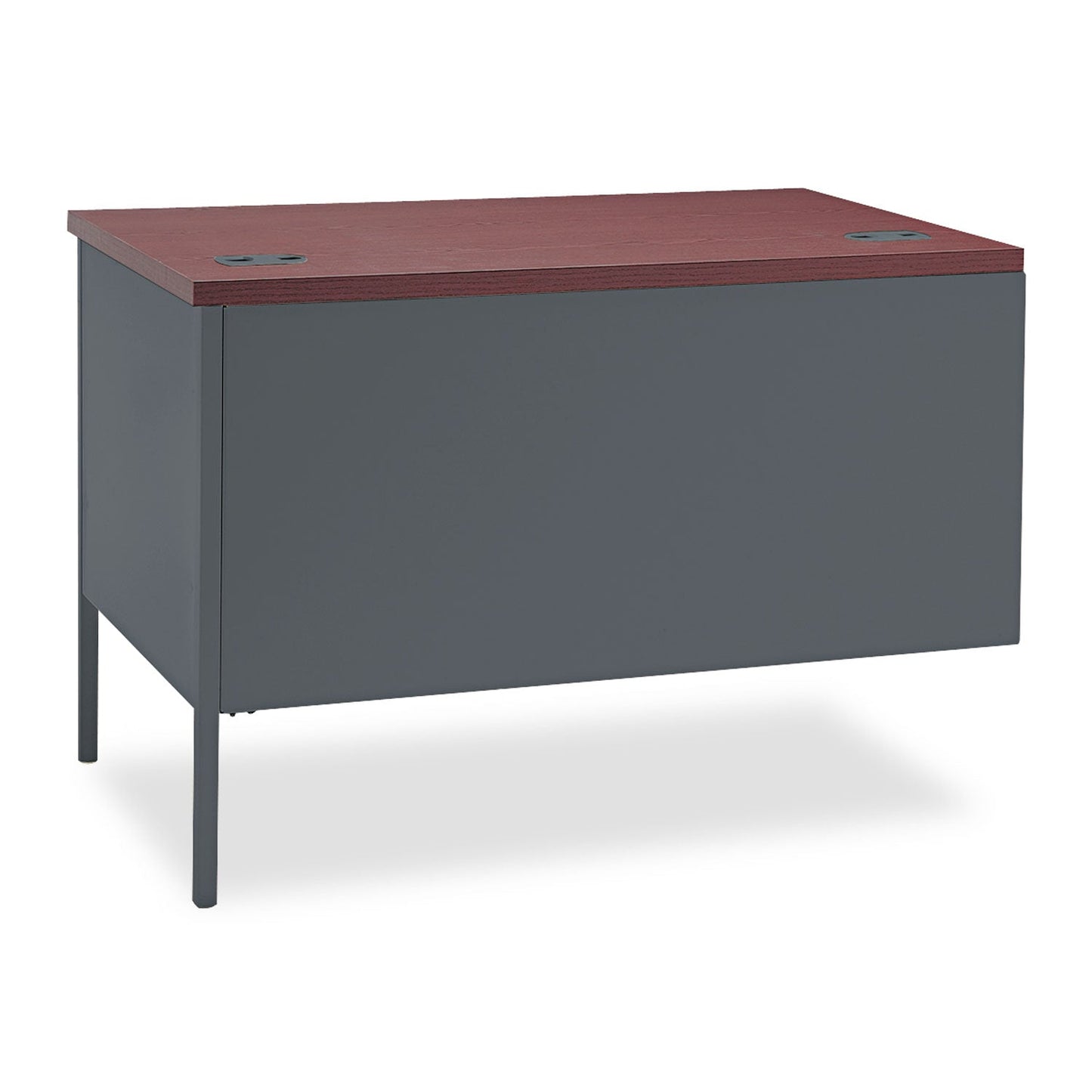 HON Metro Classic Series Workstation Return, Right, 42w x 24d x 29.5h, Mahogany/Charcoal