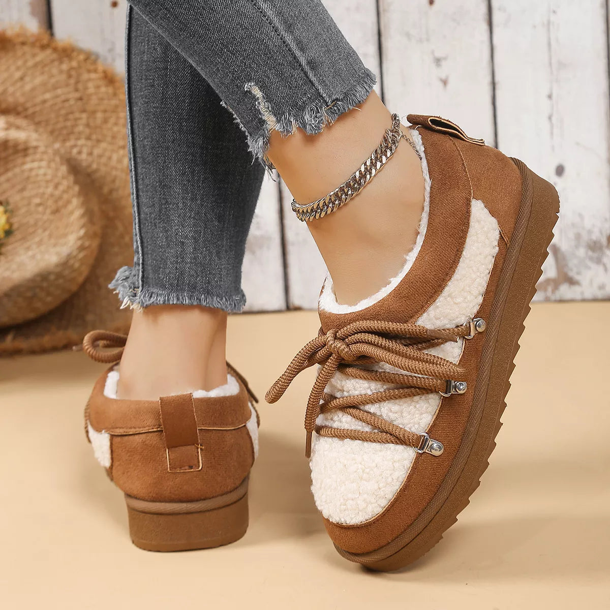 Lace-Up Ankle Boots