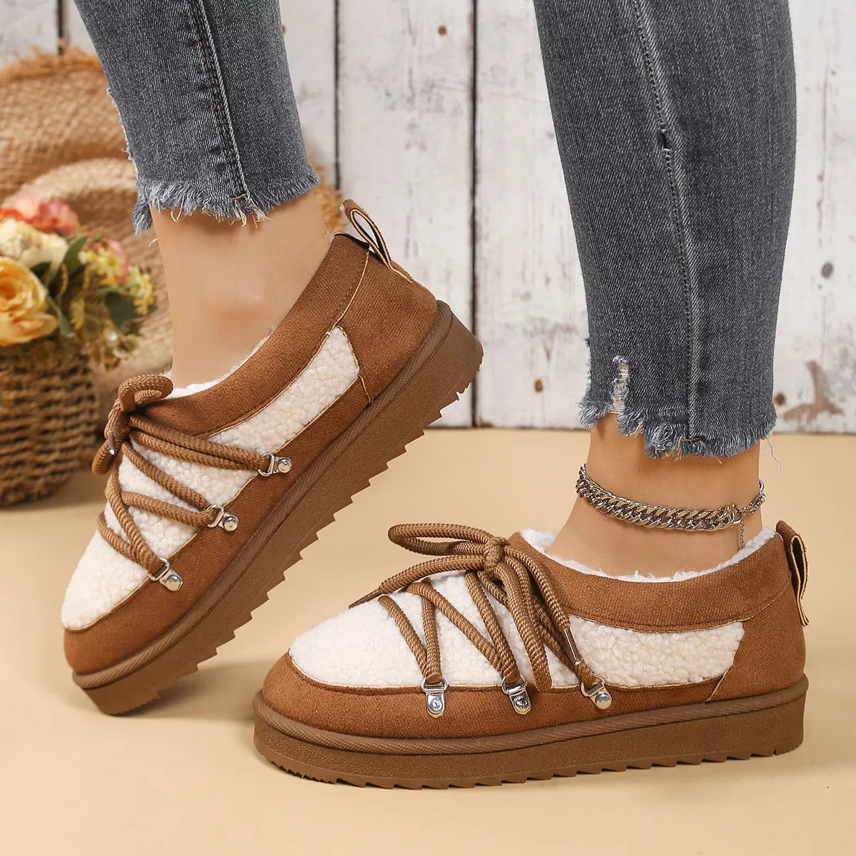 Lace-Up Ankle Boots