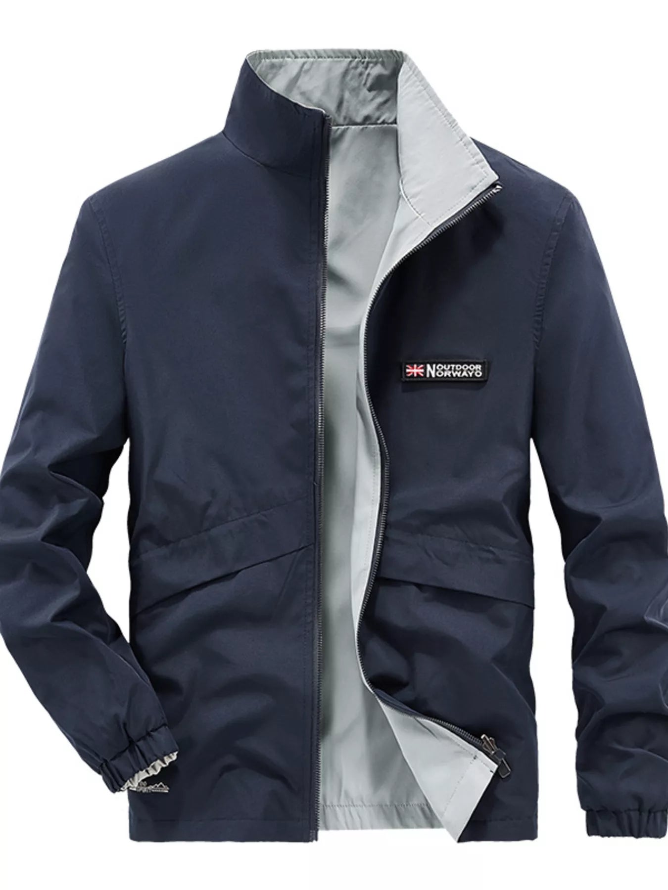 Men's Plus Size Lightweight Zip Up Jacket