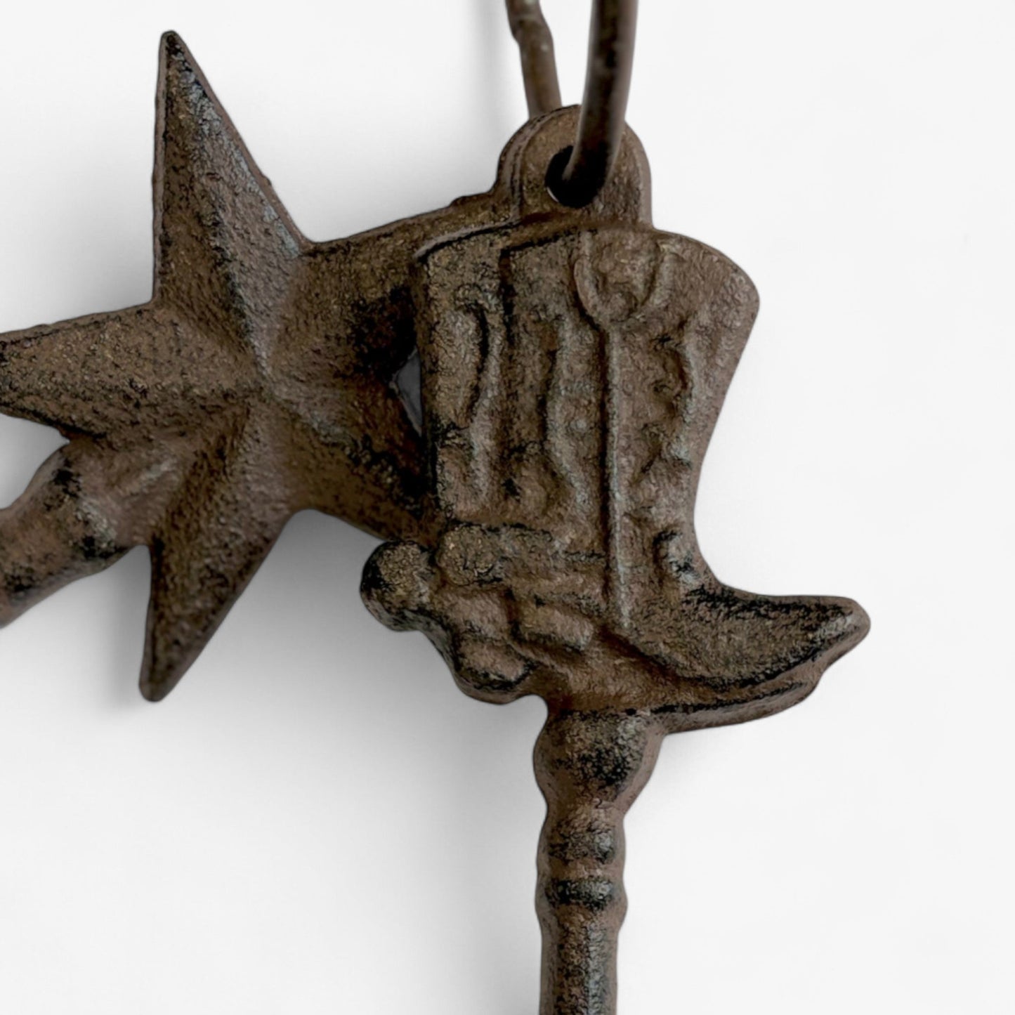 Antique Key Set with Ring, Rustic Cast Iron Home Decor Accents