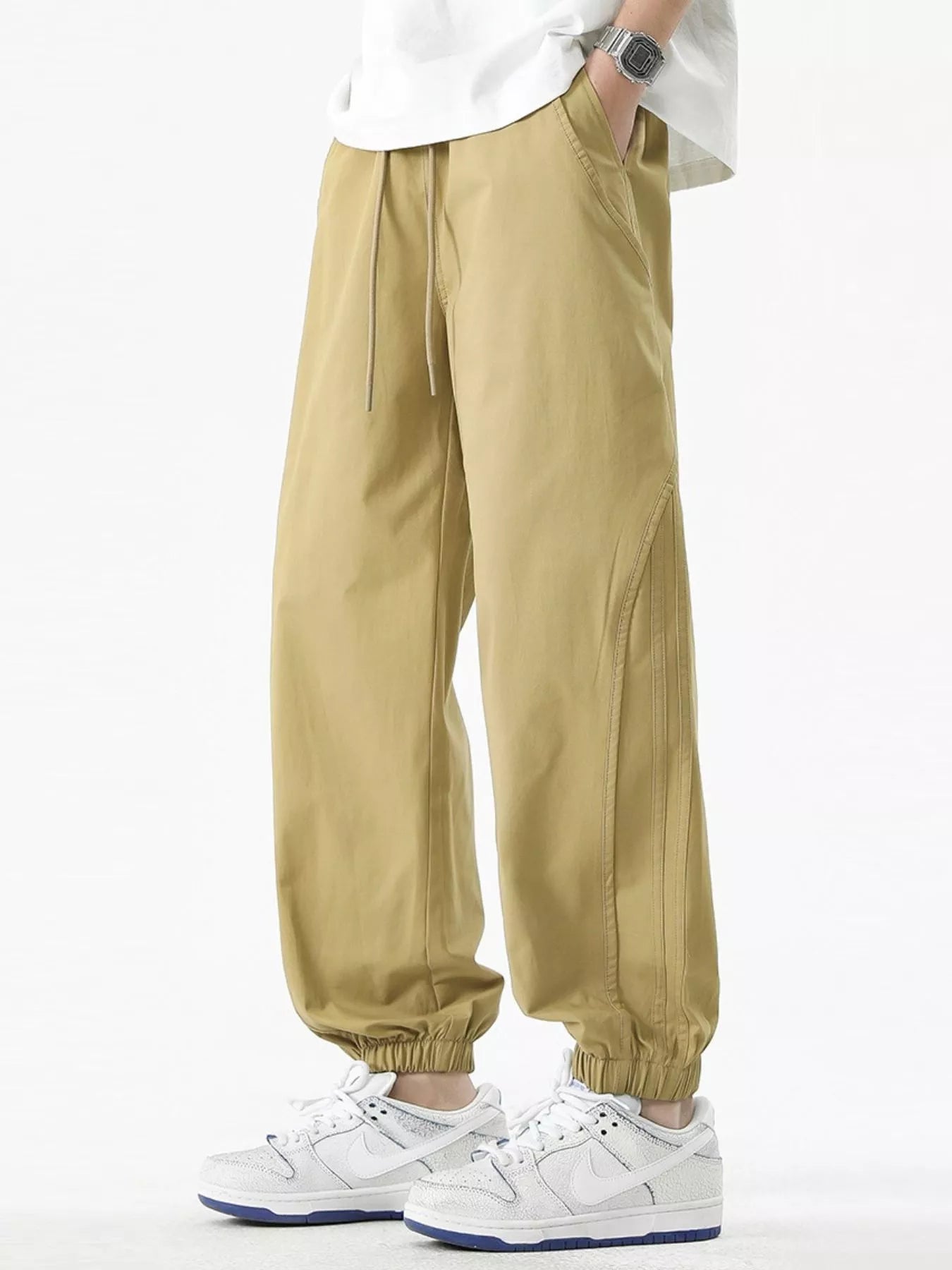 Men's Plus Size Loose Fit Drawstring Casual Pants
