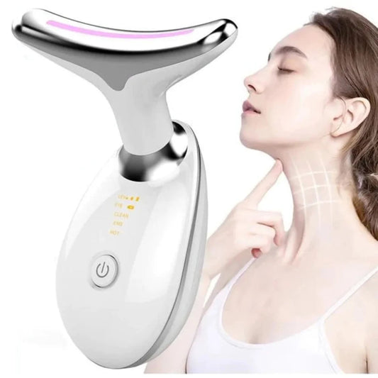 7 Color LED Neck Tightening Facial Device,Red Light Therapy for Face