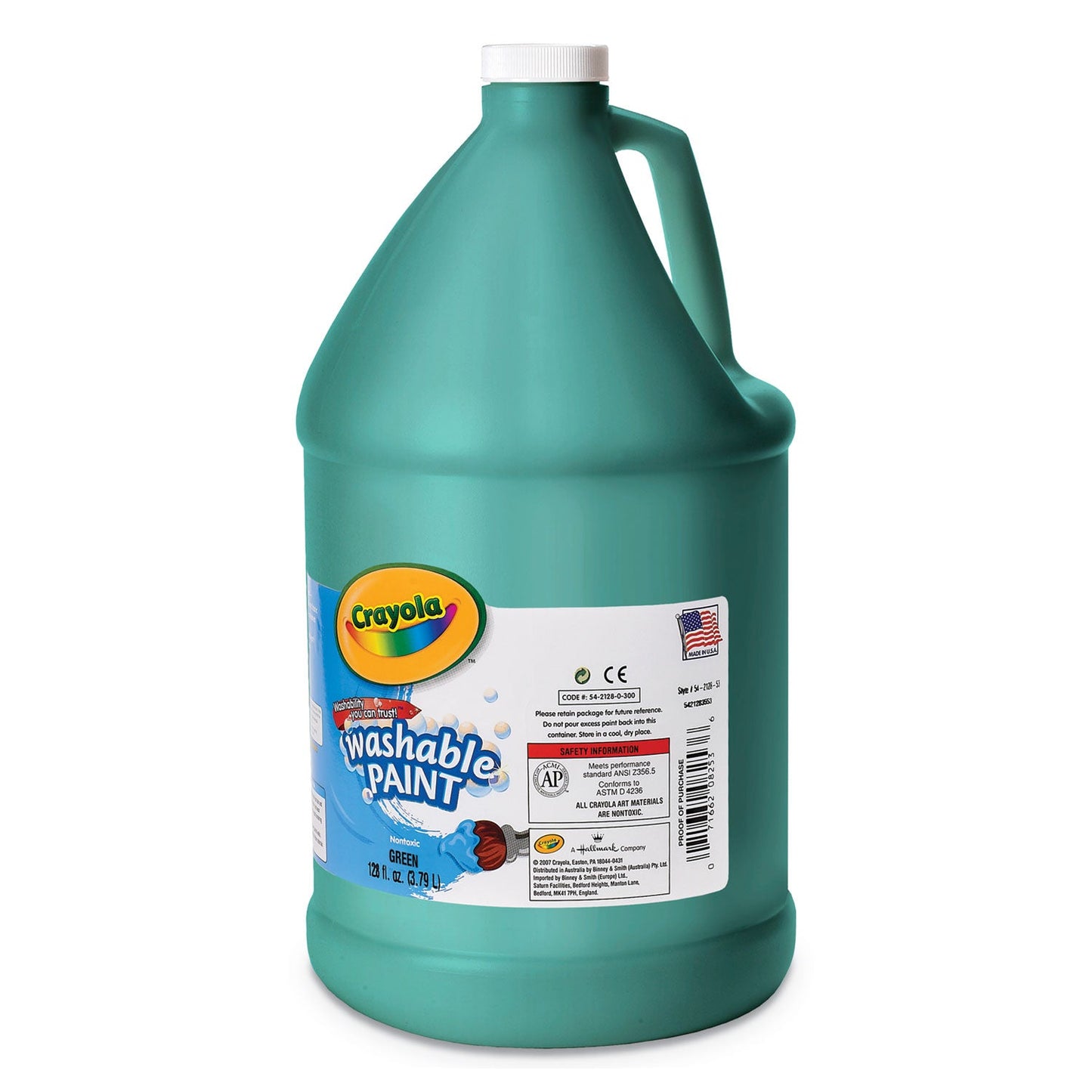 Crayola Washable Paint, Green, 1 gal Bottle