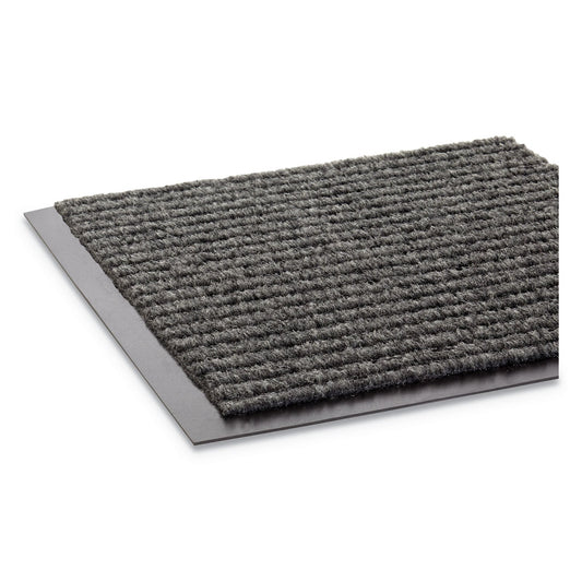 Crown Needle Rib Wipe and Scrape Mat, Polypropylene, 48 x 72, Gray