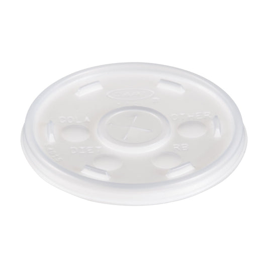 Dart Plastic Cold Cup Lids, Fits 10 oz Cups, Translucent, 100 Pack, 10 Packs/Carton