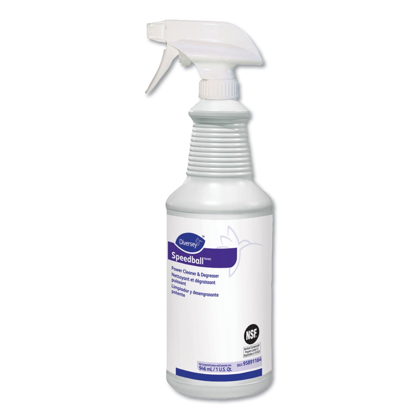 Diversey Speedball Heavy-Duty Cleaner, Citrus, Liquid, 1qt. Spray Bottle, 12/CT