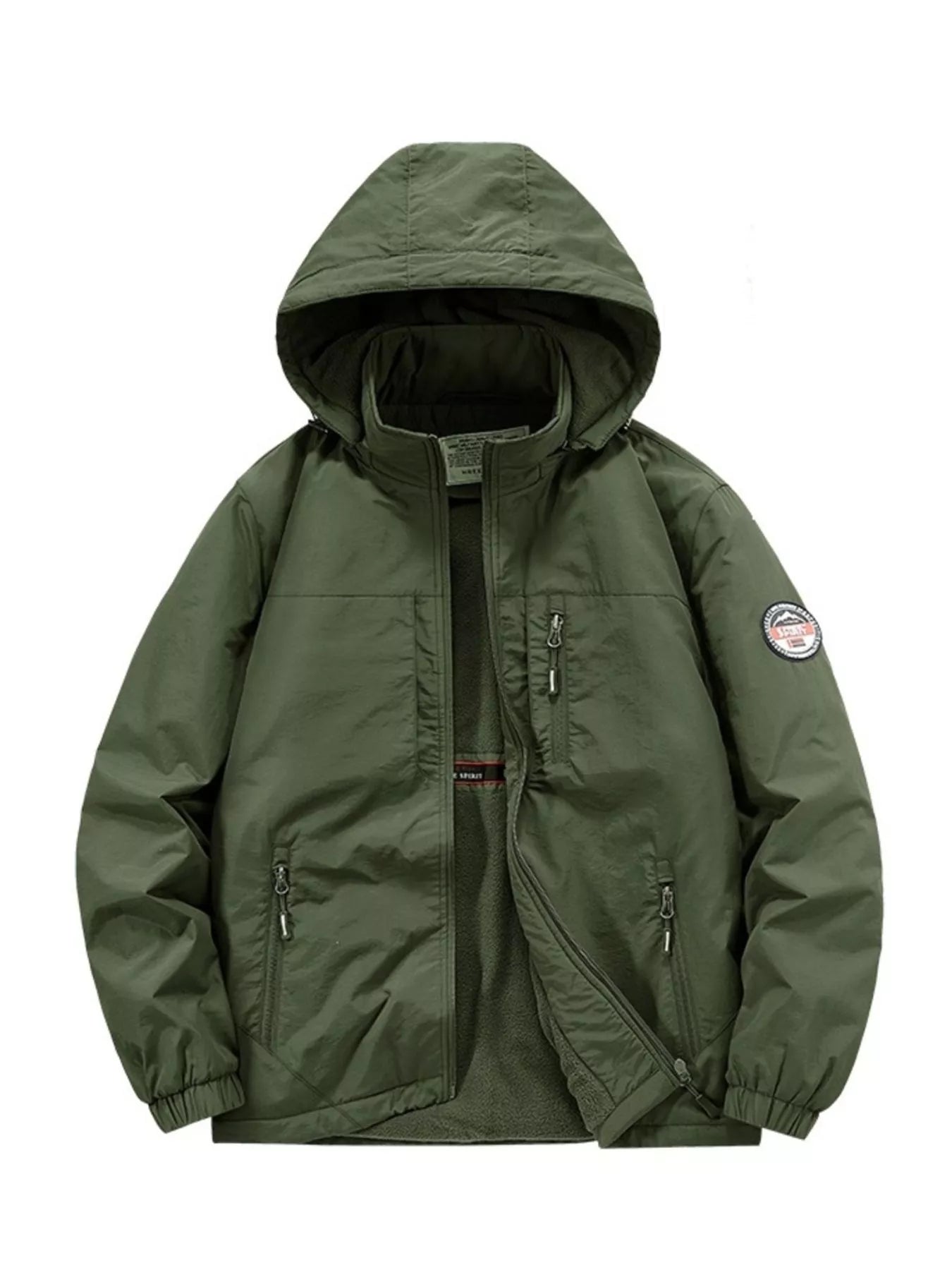 Men's Plus Size Lightweight Zip Up Hooded Jacket