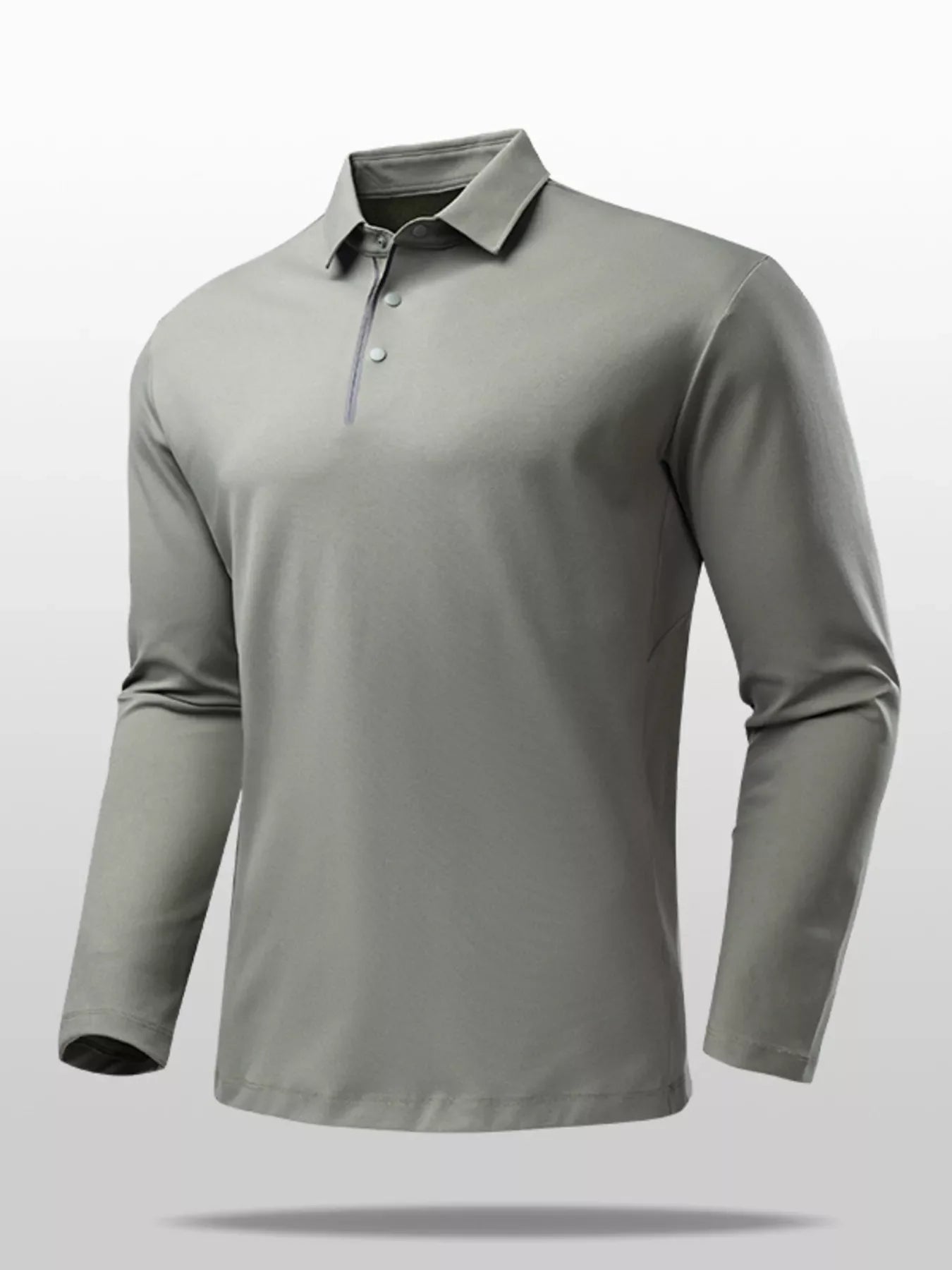 Men's Plus Size Classic Fit Long Sleeve Polo Shirt