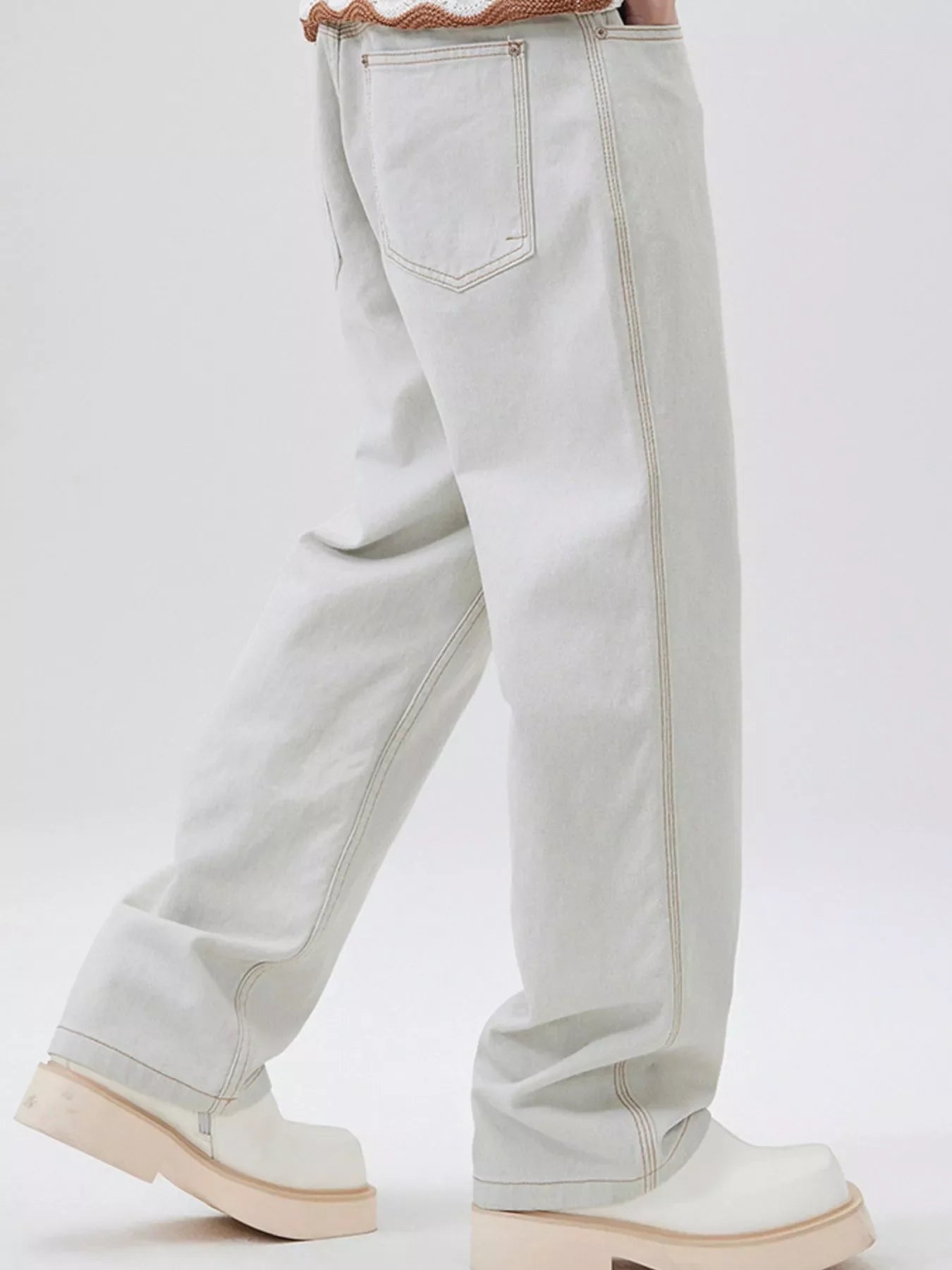 Men's Full Size Light Wash Relaxed Fit Jeans Plus Size