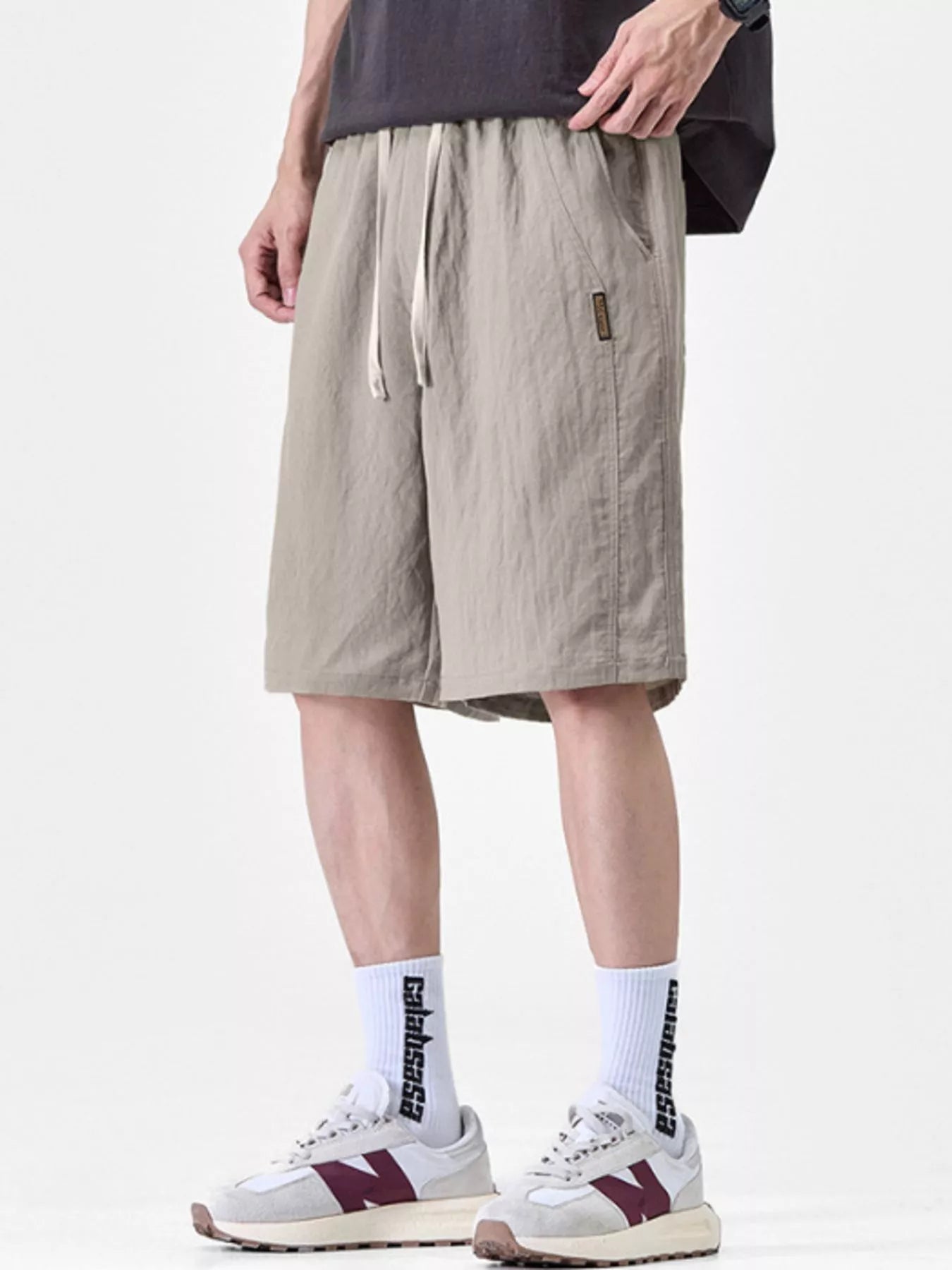 Men's Plus Size Casual Lightweight Drawstring Shorts