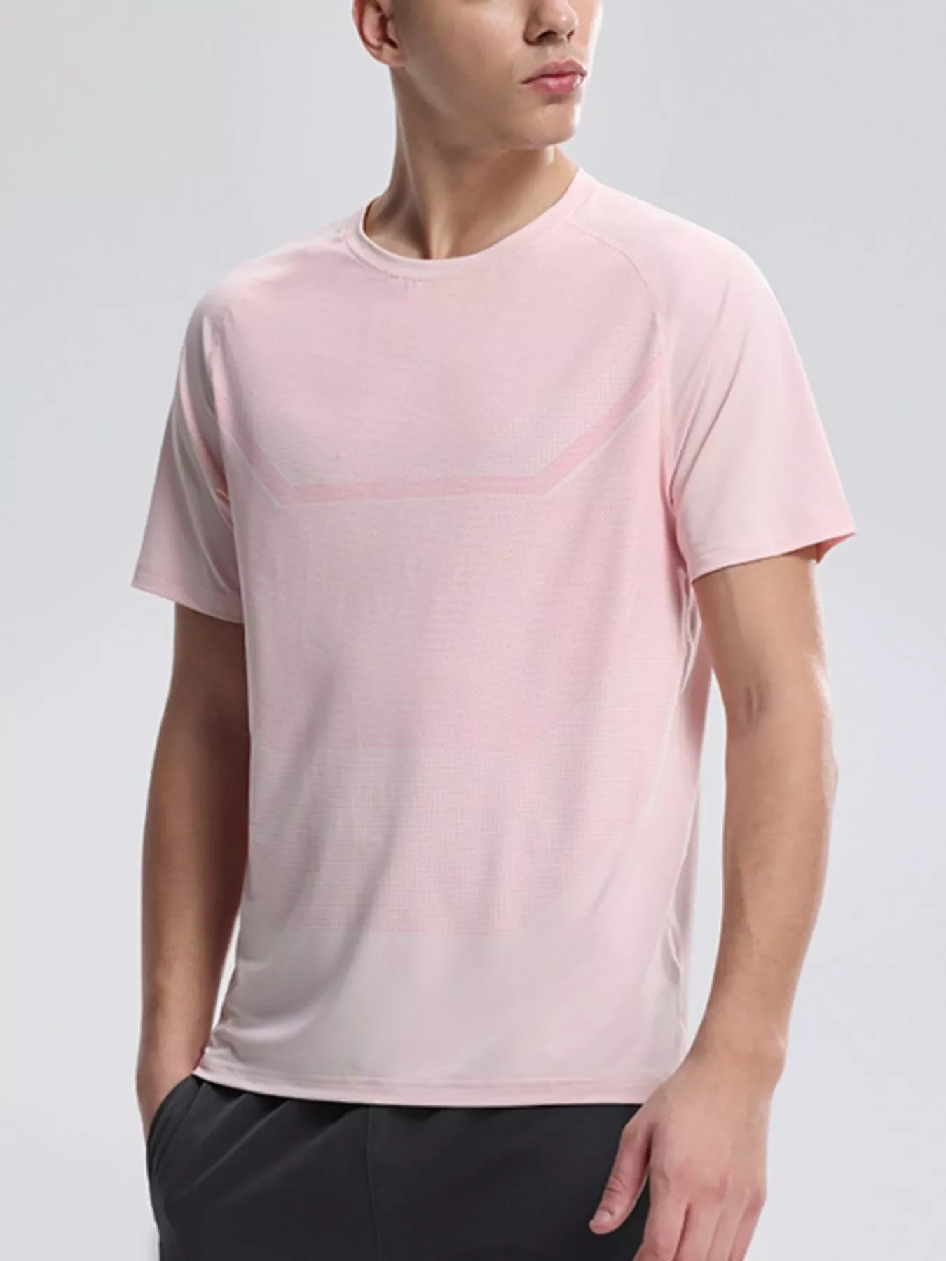 Men's Plus Size Round Neck Athletic T-Shirt