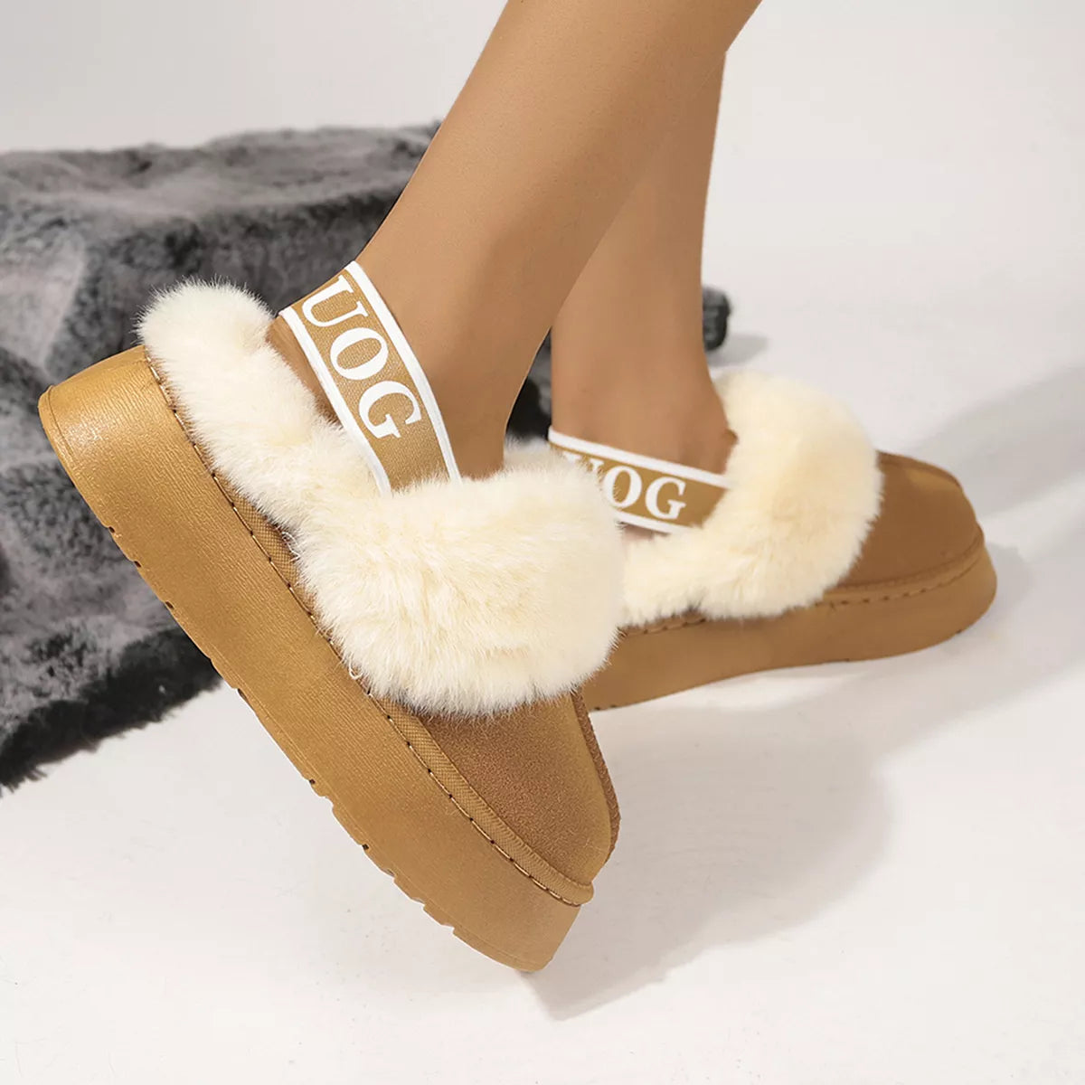 Round Toe Platform Ankle Boots