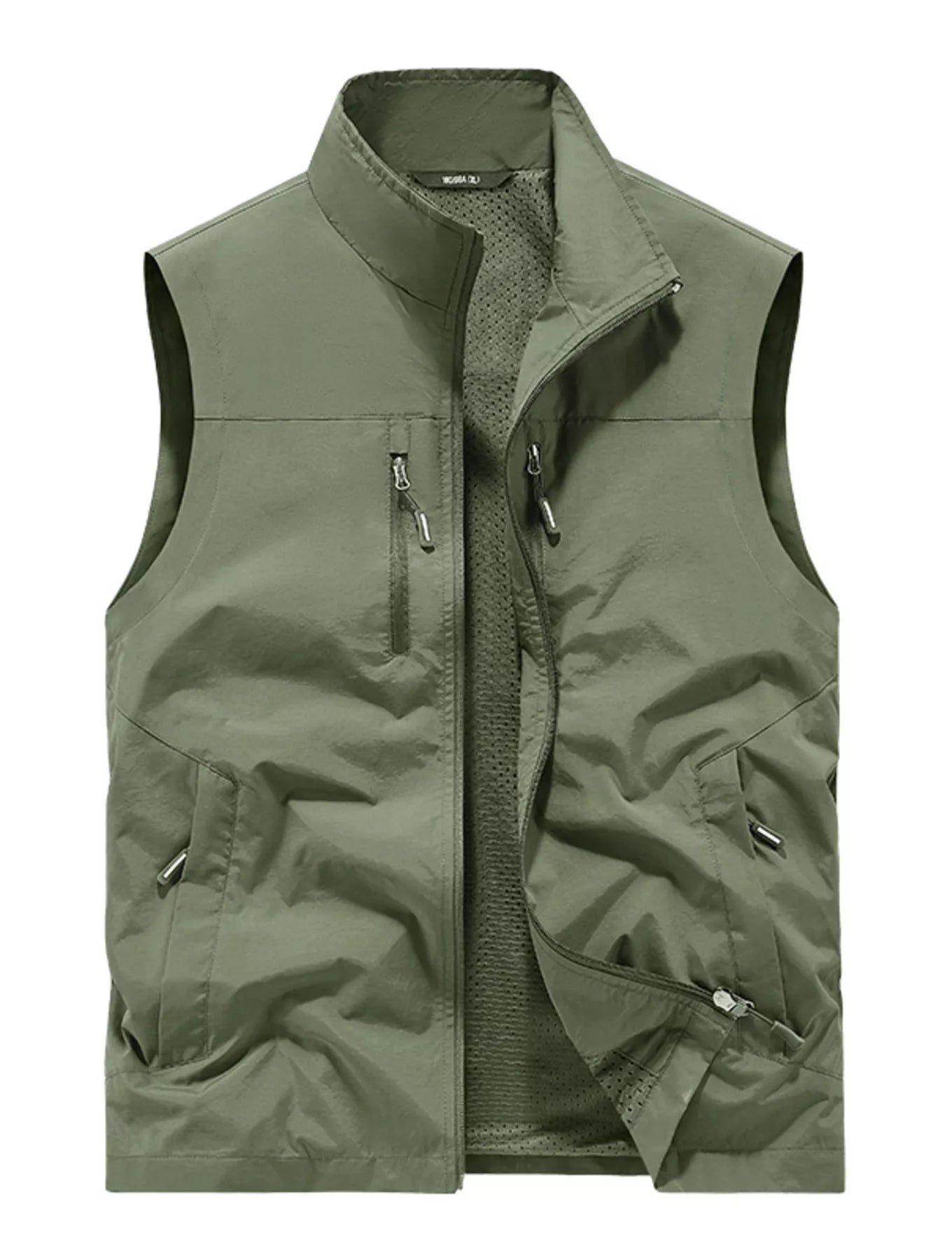 Men's Plus Size Lightweight Outdoor Zip Up Vest