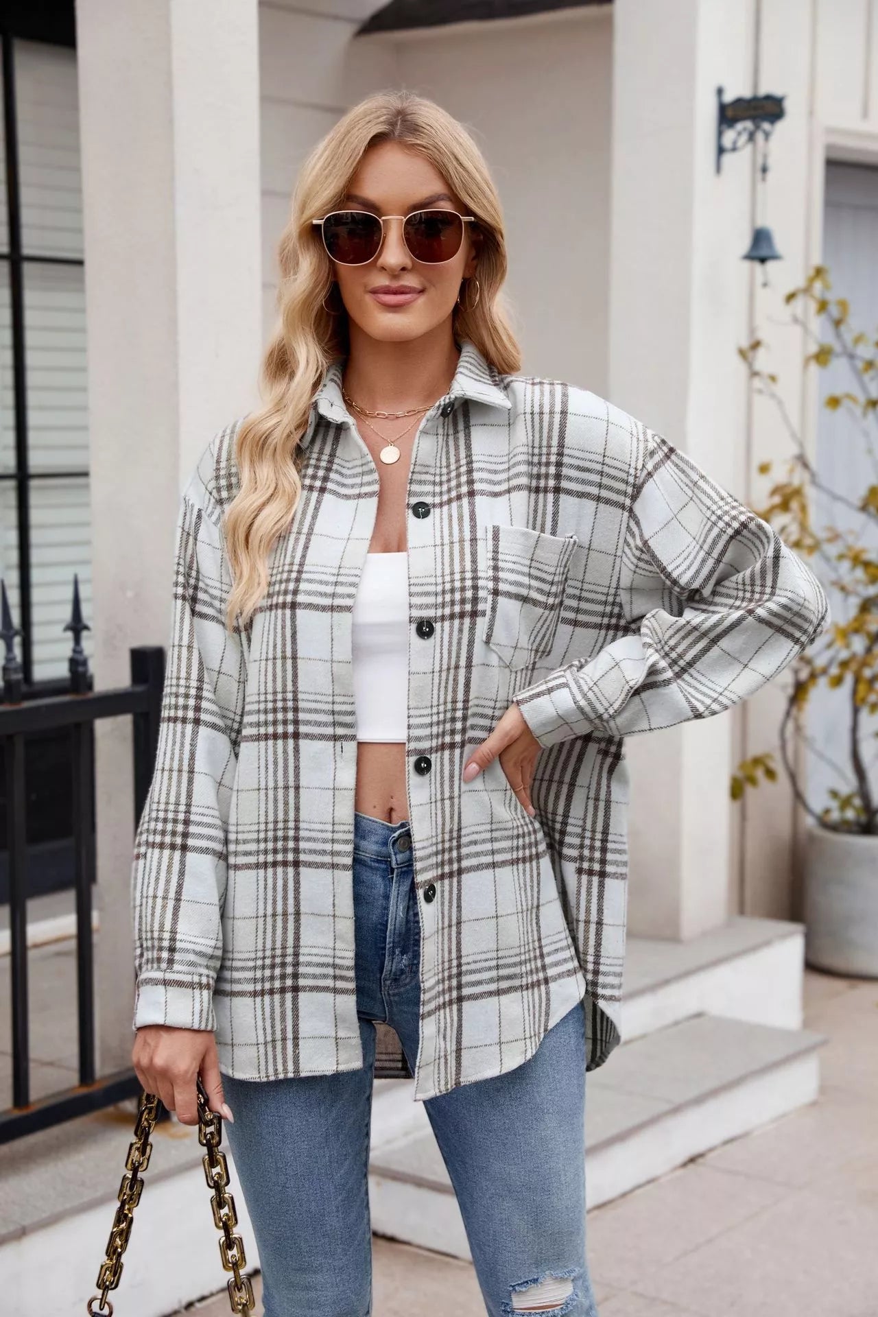 Casual Plaid Long Sleeve Shirt