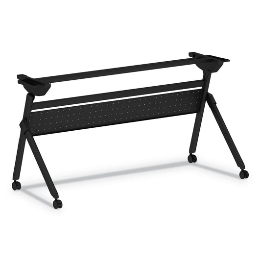 Alera Flip and Nest Table Base, 55.88w x 23.63d x 28.5h, Black