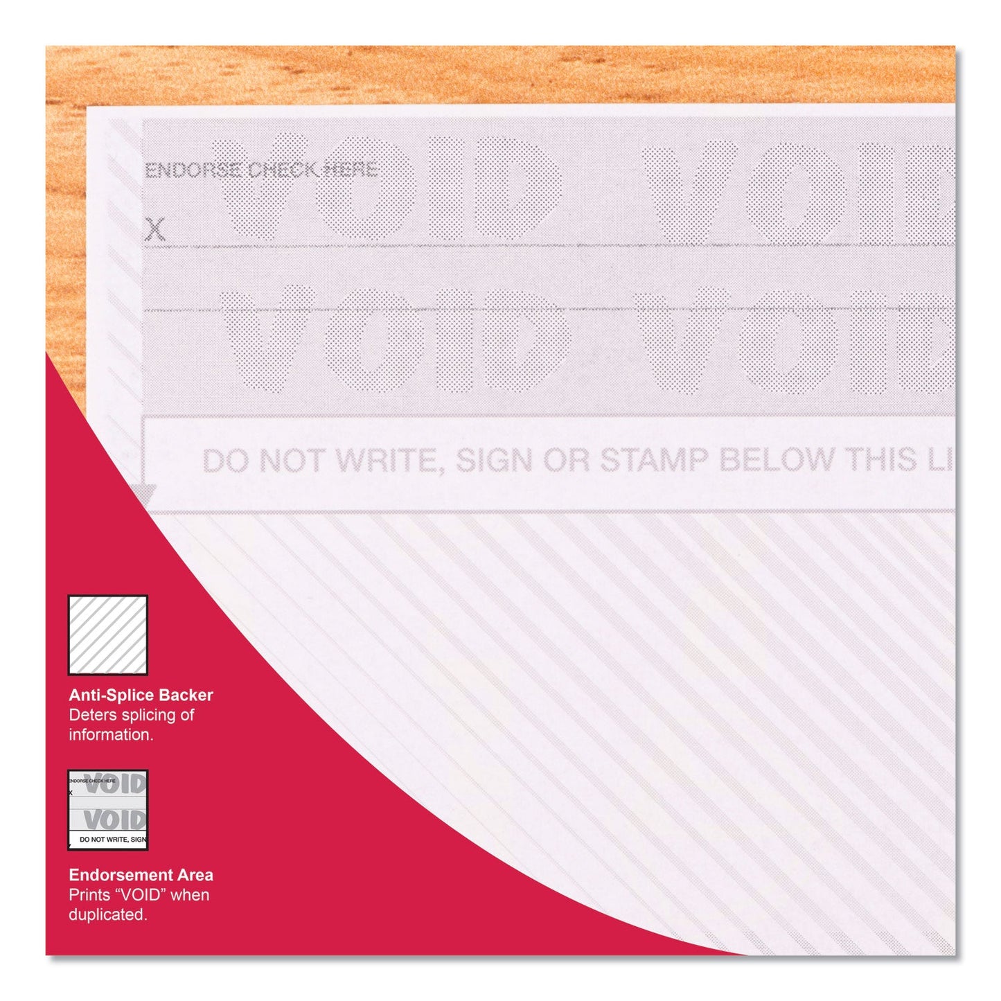 DocuGard Security Business Checks, 11 Features, 8.5 x 11, Blue Marble Top, 500/Ream
