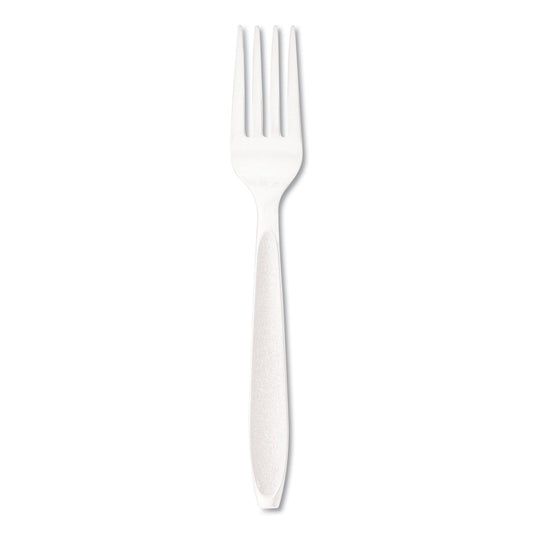 Dart Impress Heavyweight Full-Length Polystyrene Cutlery, Fork, White, 1000/Carton