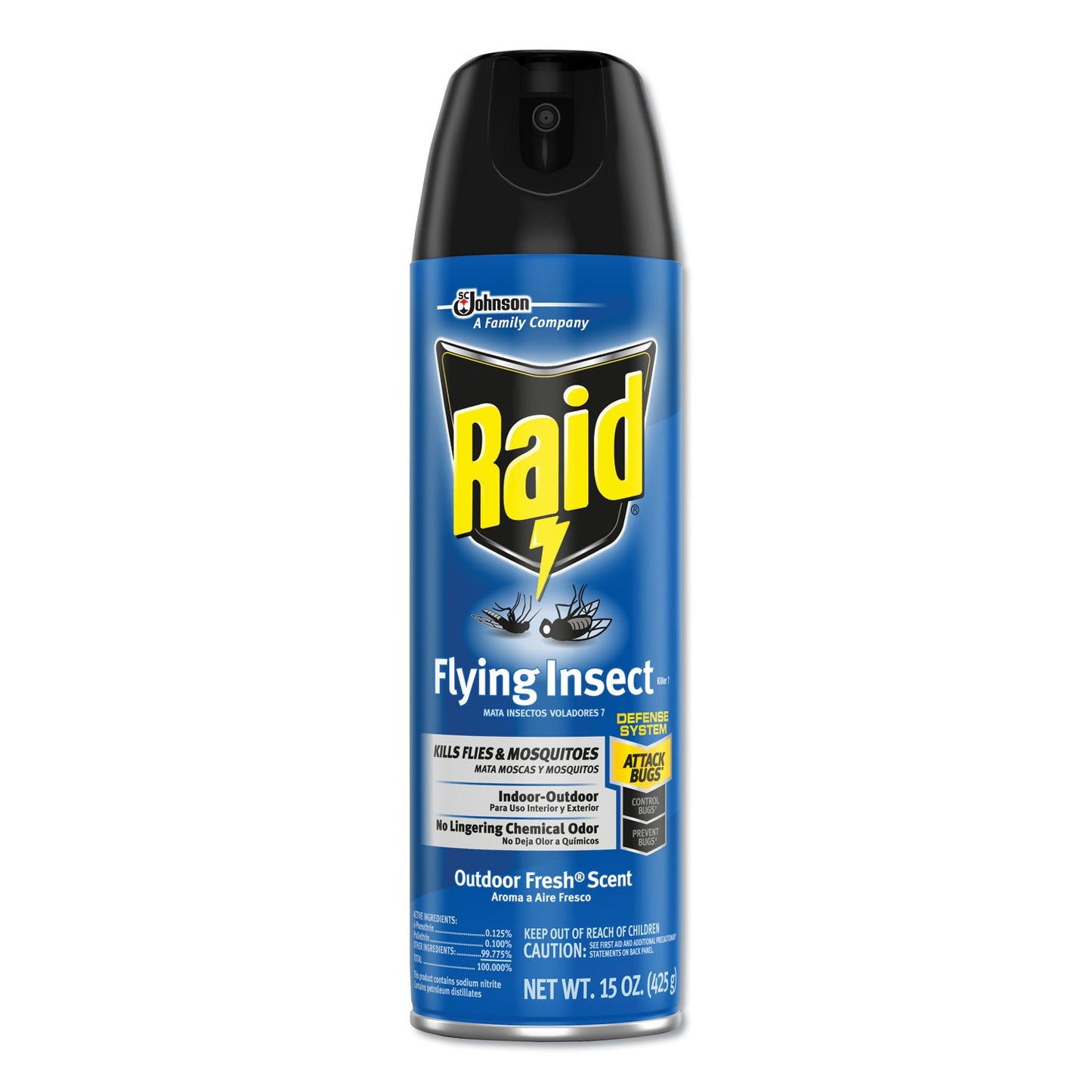 Raid Flying Insect Killer, 15 oz Aerosol Spray, 12/Carton